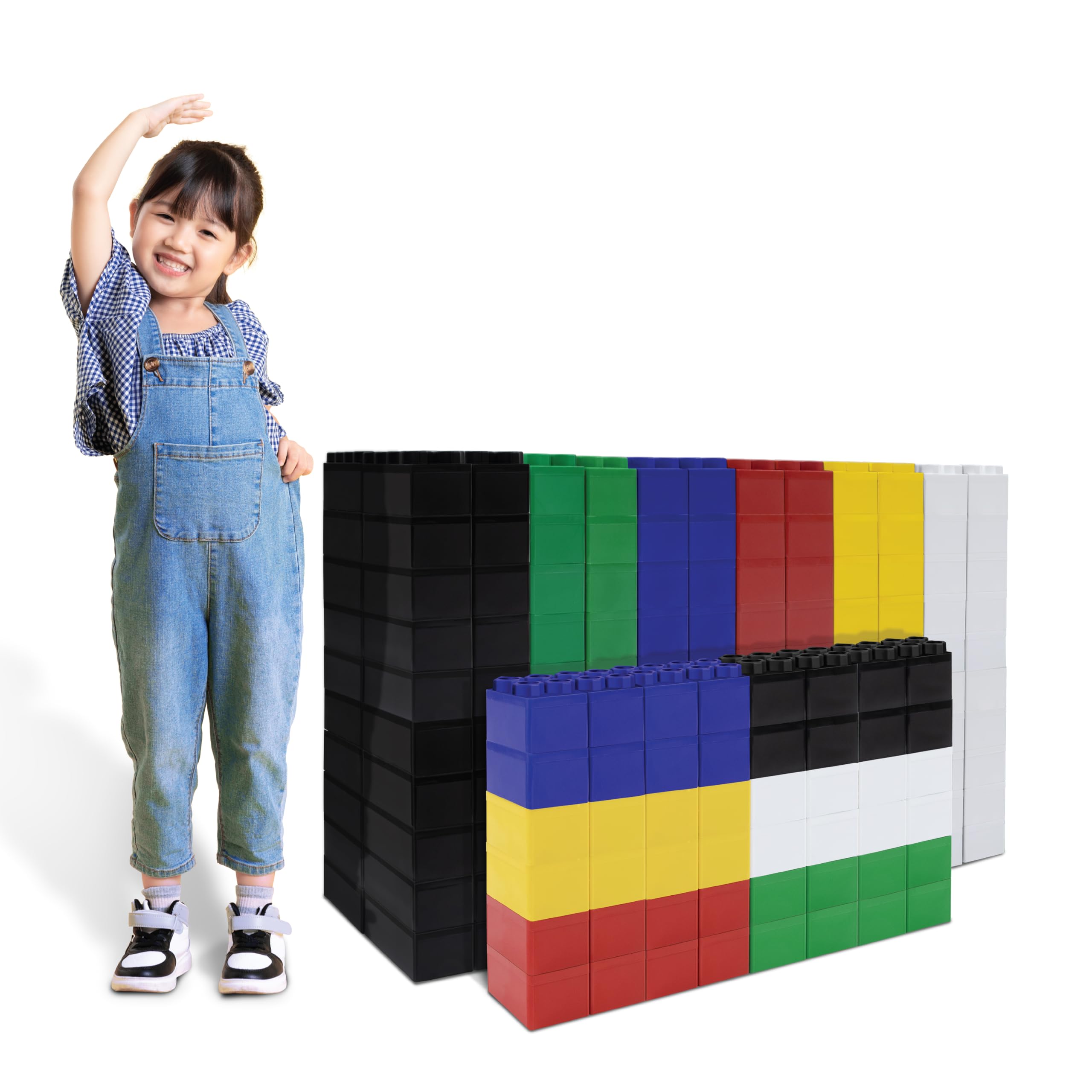 BiggoBlocks Large Building Blocks for Kids Ages 3-8 – 288 Piece Mega Set – Indoor & Outdoor STEM Toy for Boys & Girls