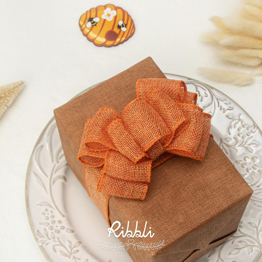 Ribbli Cinta con alambre de arpillera verde manzana, 1-1/2 pulgadas x 10 yardas, cinta con borde con alambre para lazo grande, corona, decoración de árbol, decoración al aire libre