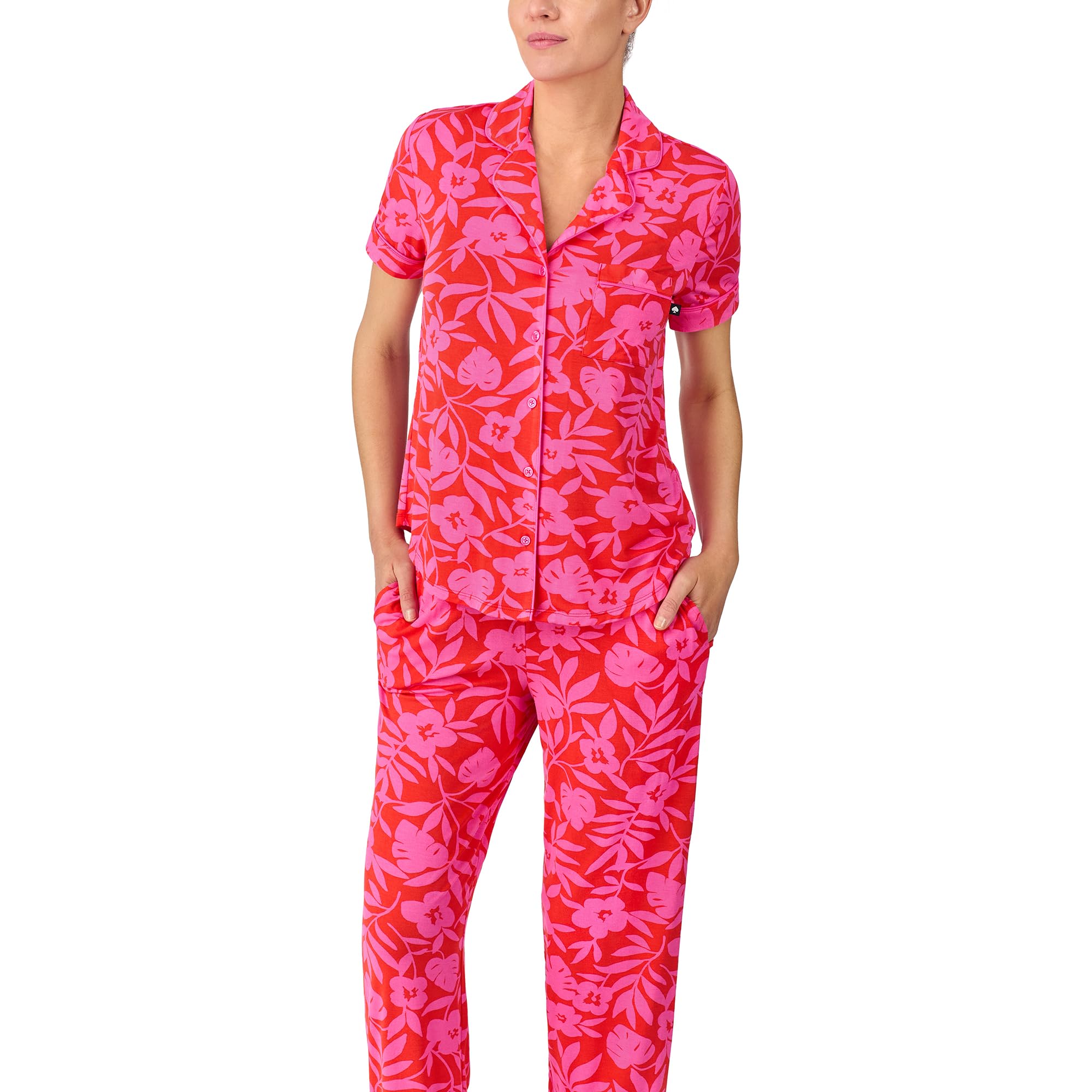 kate spade new york Short Sleeve Cropped Pant PJ Set