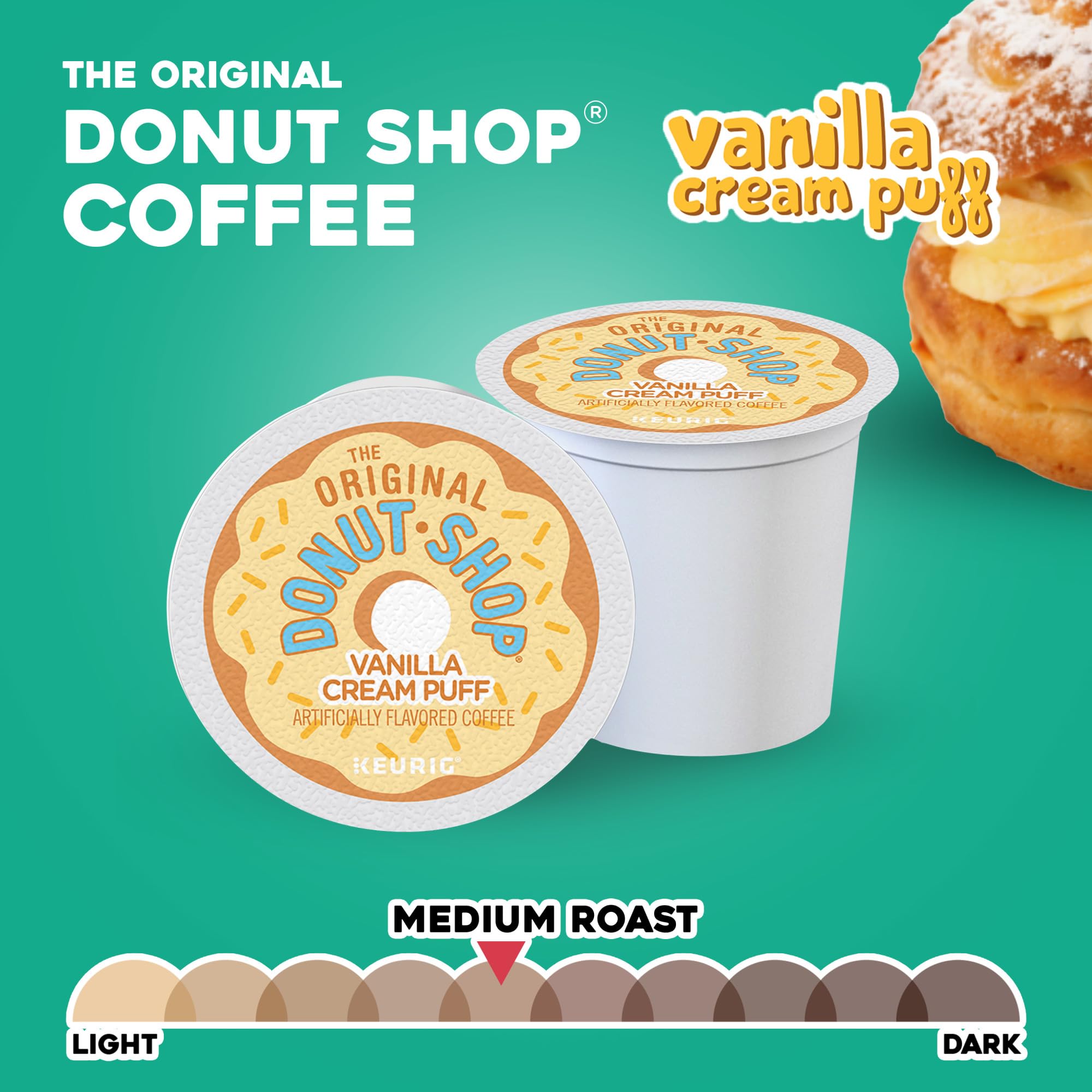 The Original Donut Shop Coffee Chocolate Glazed Donut Keurig Single-Serve K-Cup Pods, Medium Roast Coffee, 60 Count (6 Packs of 10)