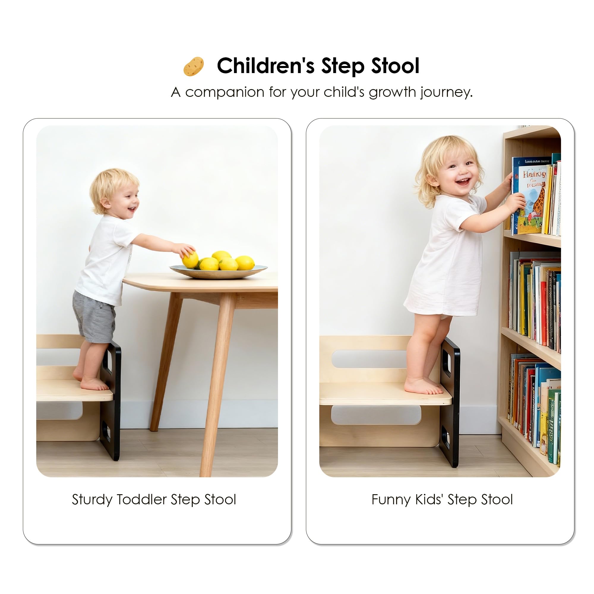 bpmfkid Montessori Weaning Table and Chair Set - Adjustable Design for Toddlers, Ideal for Mealtime, Learning, and Play, Black