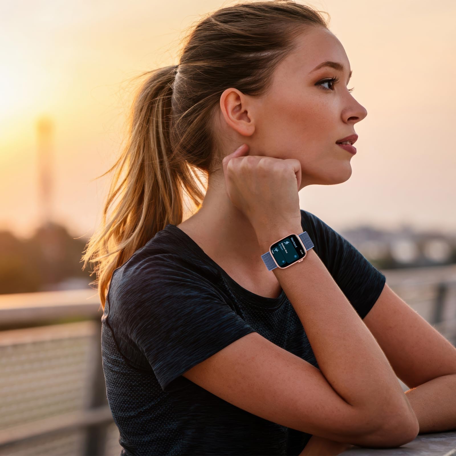 Nylon Sport Band Compatible with Apple Watch Band 38mm 40mm 41mm 42mm 44mm 45mm 46mm 49mm, Adjustable Breathable Women Men Braided Strap Loop for iWatch Series 11/10/9/8/7/6/5/SE Ultra 3/2/1