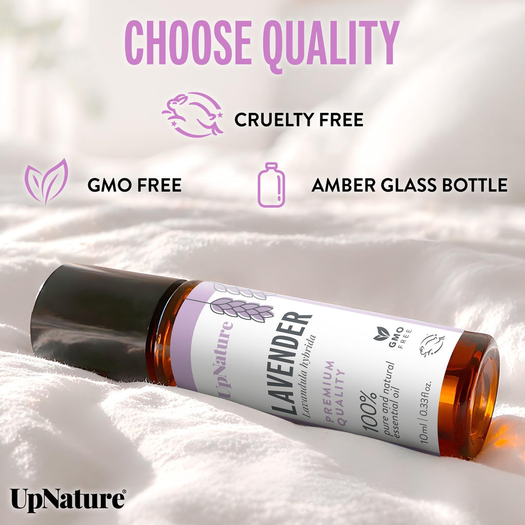 UpNature Lavender Essential Oil Pure Roll On - 100% Natural Lavender Oil for Skin