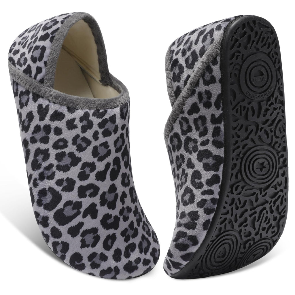 XIHALOOK House Slippers for Women Men Cozy Sock Shoes with Soft Rubber Sole Slip On for Indoor/Outdoor