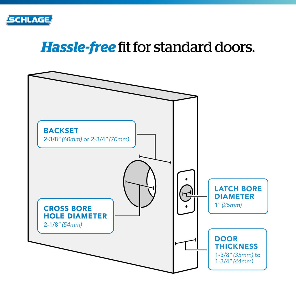 Schlage F10 LAT 716 Latitude Door Lever, Hall & Closet Passage Lock, Aged Bronze