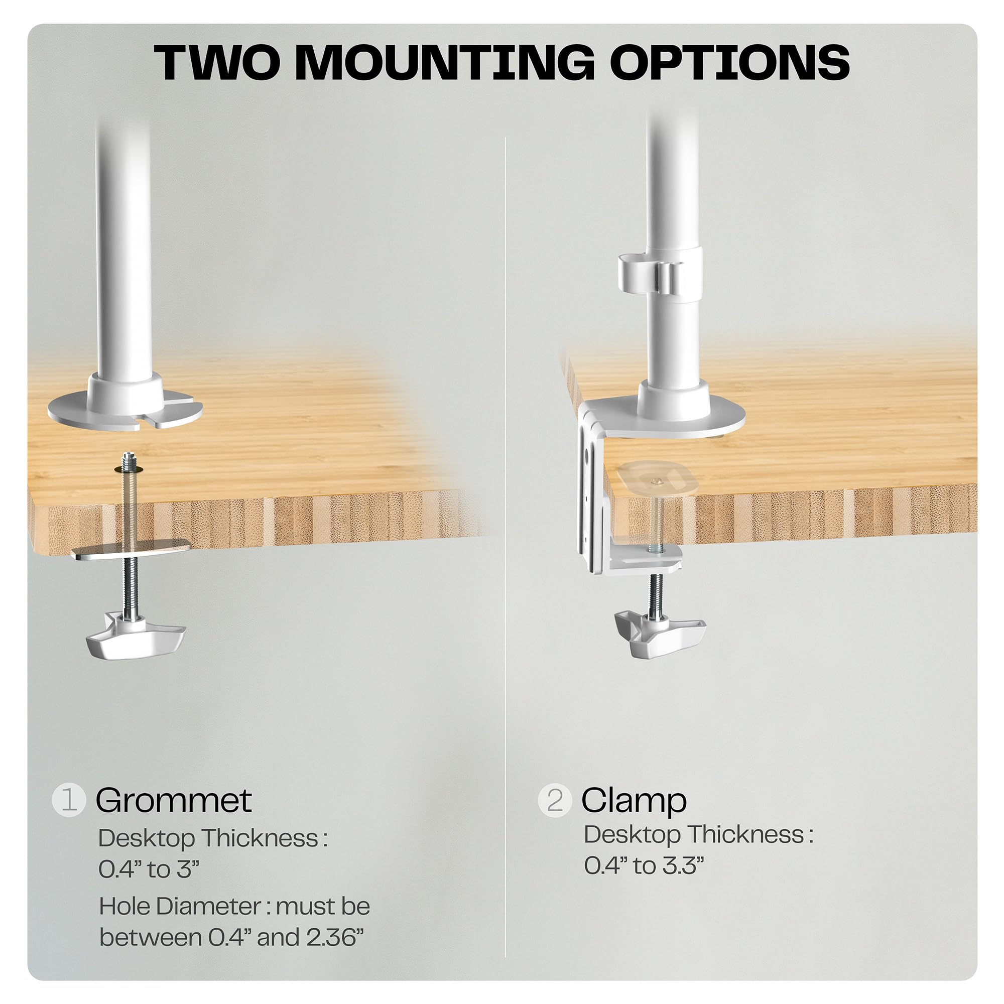 VIVO Dual Monitor Desk Mount Stand with Height Adjustment and VESA Plates for 2 LCD Ultrawide Screens up to 34 inches, Stacked Array, STAND-V002R