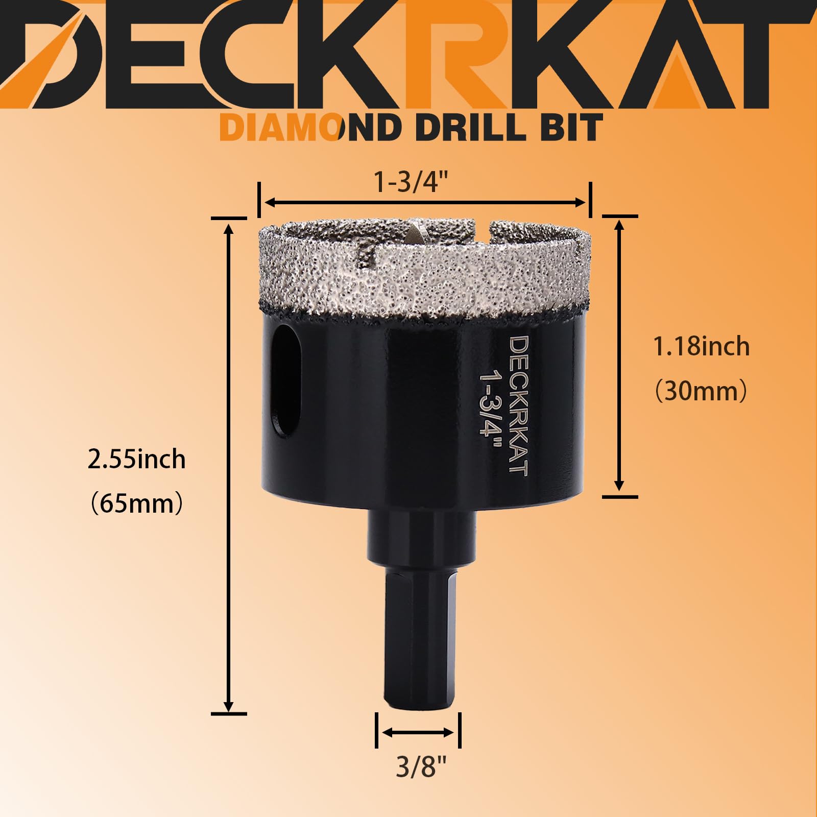 1 Inch Diamond Hole-Saw Bits with Pilot Drill Bit - 2pc 1" Diamond Tipped Tile Hole Saws with Guiding Bit Accurate Drilling for Porcelain Tile Ceramic Pottery Granite Stone Glass Bottles 25mm