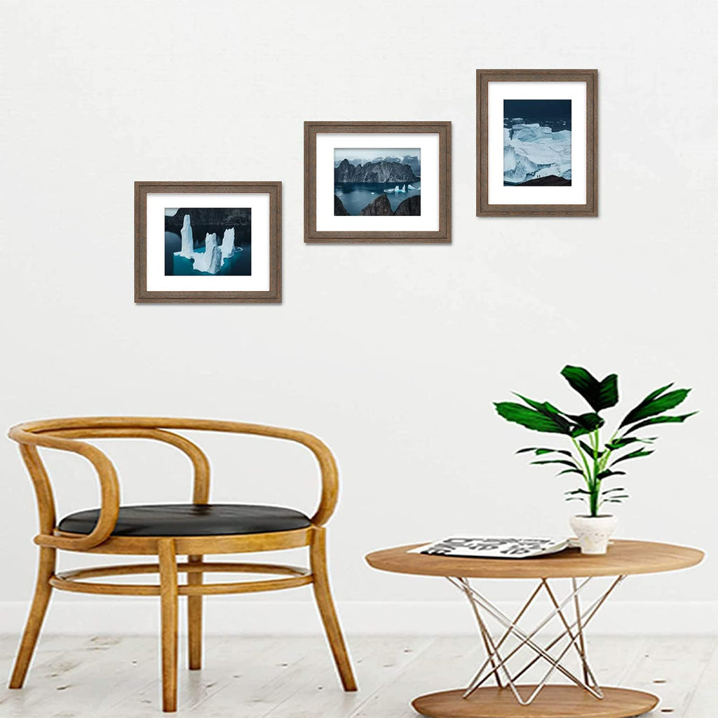 Golden State Art, 13x19 Picture Frame - Displays 11x17 Photo with Mat or 13x19 Without Mat, Wide Moulding Solid Wood Frame for Wall Display, Black