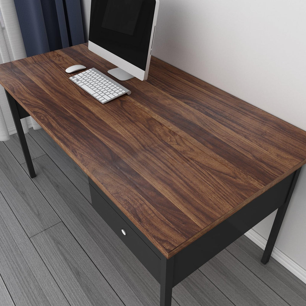 Decotalk Wood Contact Paper Wood Grain Contact Paper for Countertops Walnut Wood Countertop Vinyl Wrap Peel and Stick Wallpaper Dark Brown Wood Self Adhesive Contact Papers for Cabinets 12x120 inch