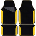 CAR PASS Beige Leather & Waterproof Car Carpet Floor Mats, Universal Car Mats Fit for SUV,Vans,sedans, Trucks,Set of 4pcs Car Carpet with Anti-Slip nibbs Driver Heel Pad (All Beige)