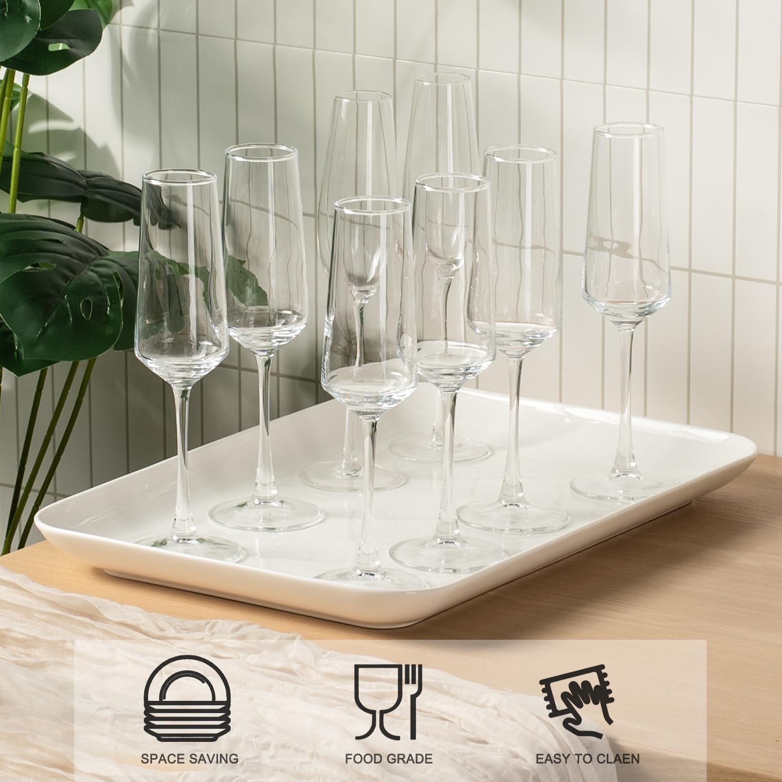 DELLING Large Serving Platter Set of 3, 16/14/12 Inch Porcelain Serving Trays for Party - Black Ceramic Rectangular Platters for Entertaining,Platter for Thanksgiving Christmas, Dishwasher Oven Safe