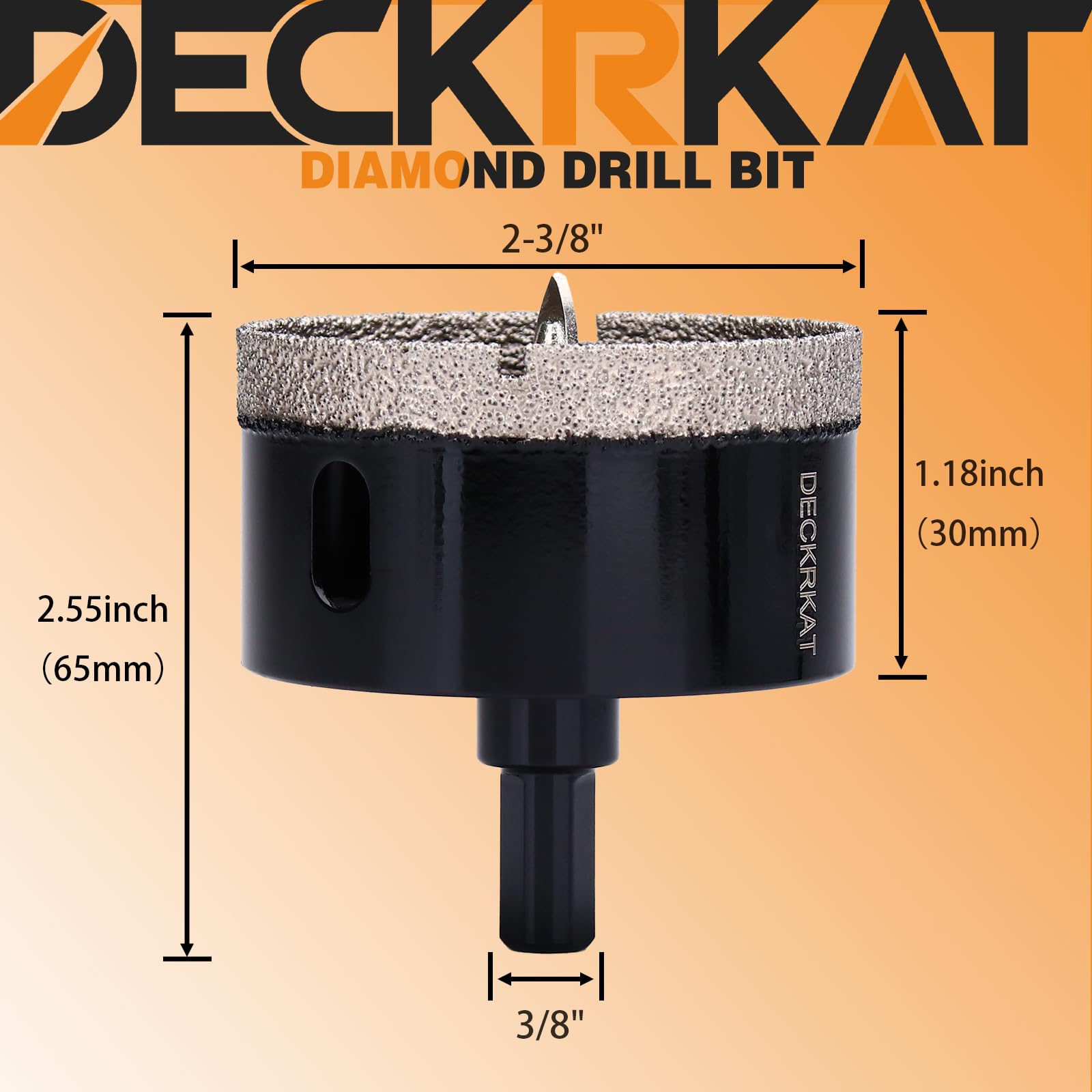 1 Inch Diamond Hole-Saw Bits with Pilot Drill Bit - 2pc 1" Diamond Tipped Tile Hole Saws with Guiding Bit Accurate Drilling for Porcelain Tile Ceramic Pottery Granite Stone Glass Bottles 25mm
