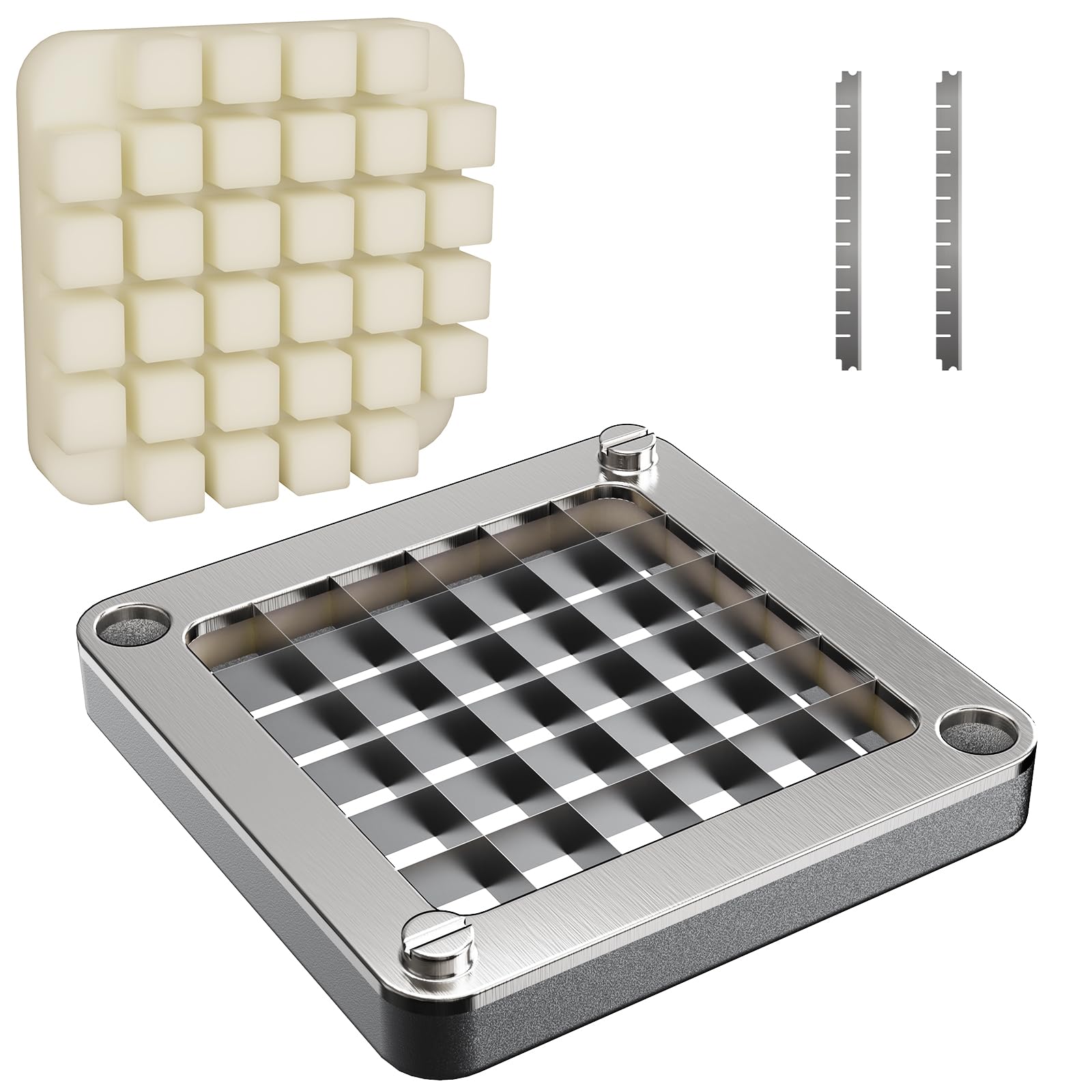 1/2" Vegetable Chopper Blade Replacement, Food-Grade 304 Stainless Steel Dicer Blade for Commercial Vegetable Chopper, Sharp & Durable French Fry Cutter Blade, Easy Clean, Fits Most Chopper Models