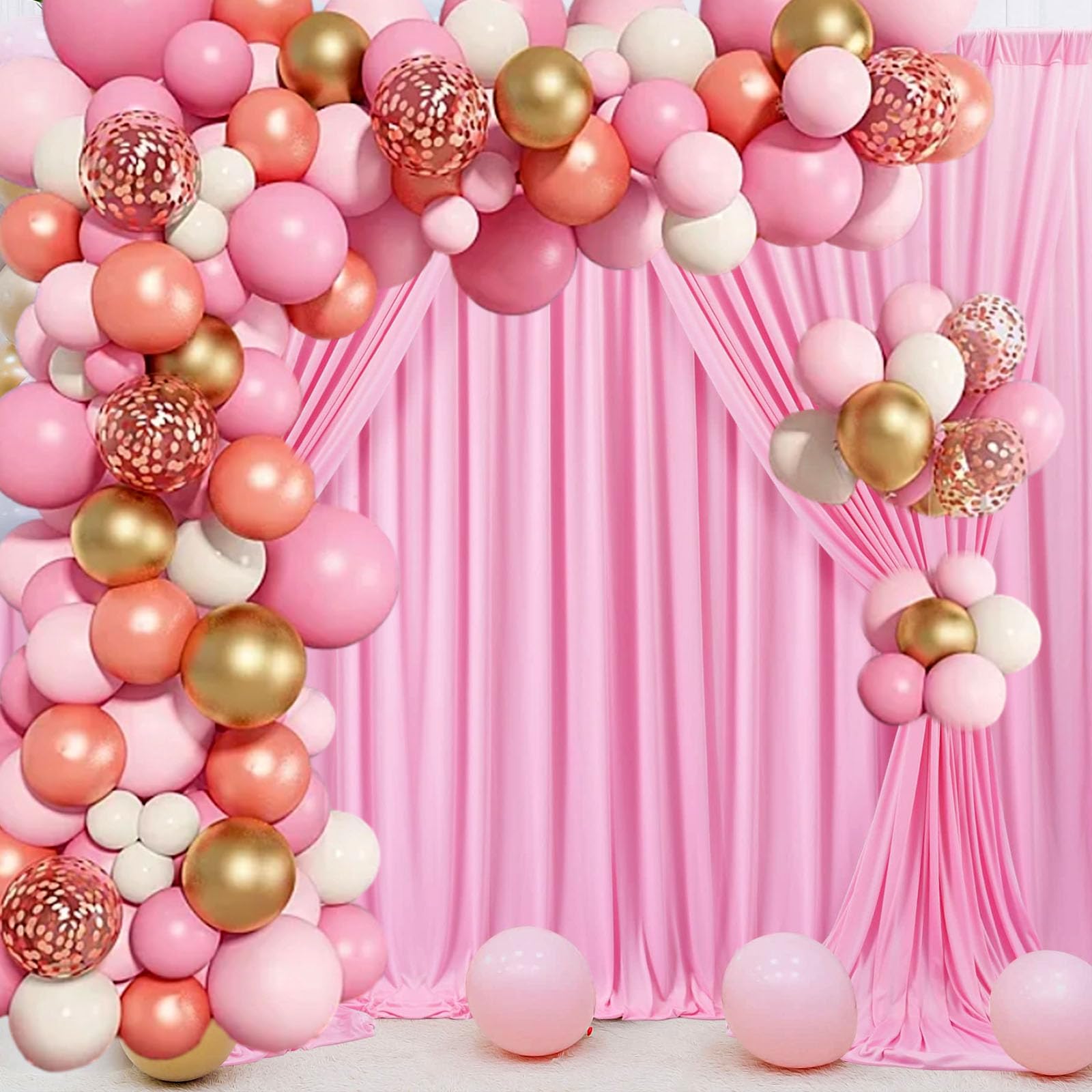 10 x 10 Feet Black A Backdrop Curtain for Partie, Background Curtains for Photoshoot, Birthday, Wedding, Halloween, Thanksgiving, Christmas, New Year Party Decorations 5Ft x 10Ft, 2 Panels