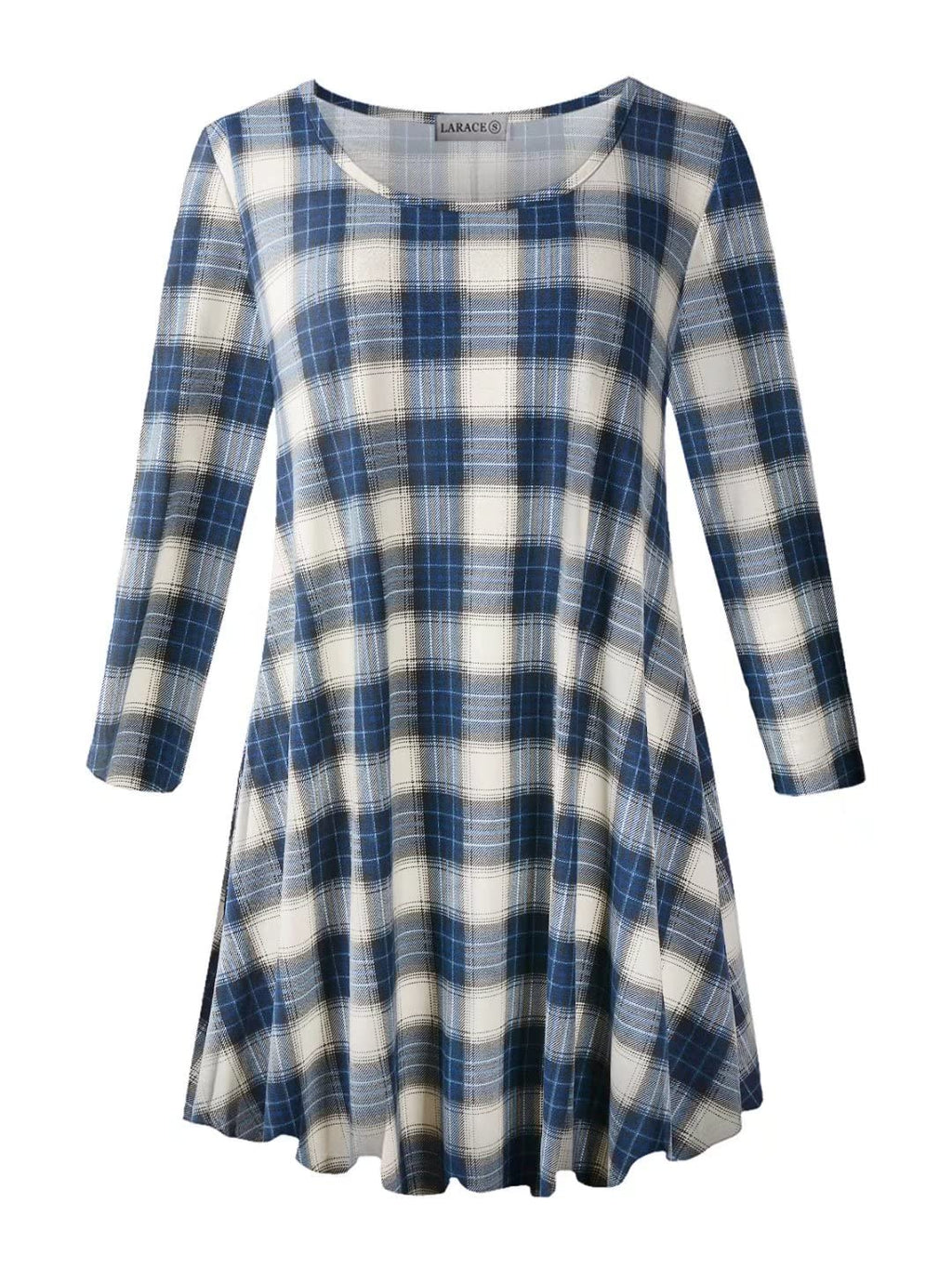 LARACE 3/4 Sleeve Shirts for Women Plus Size Tunic Dressy Top Loose Fit Flare T-Shirt