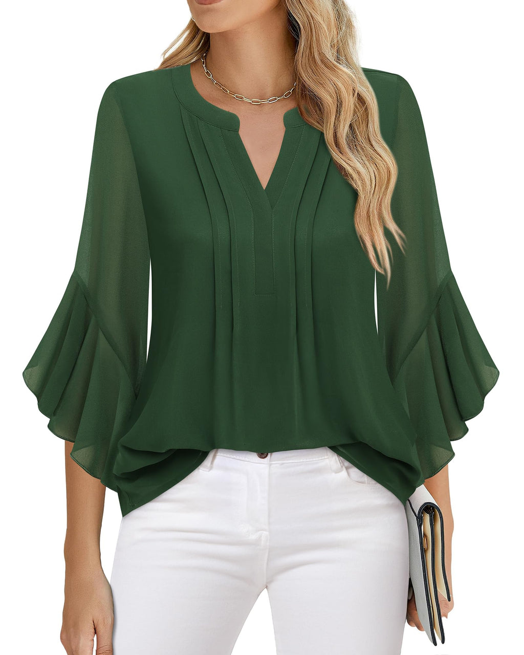 Timeson Women's 3/4 Sleeve Top | Dressy, Casual