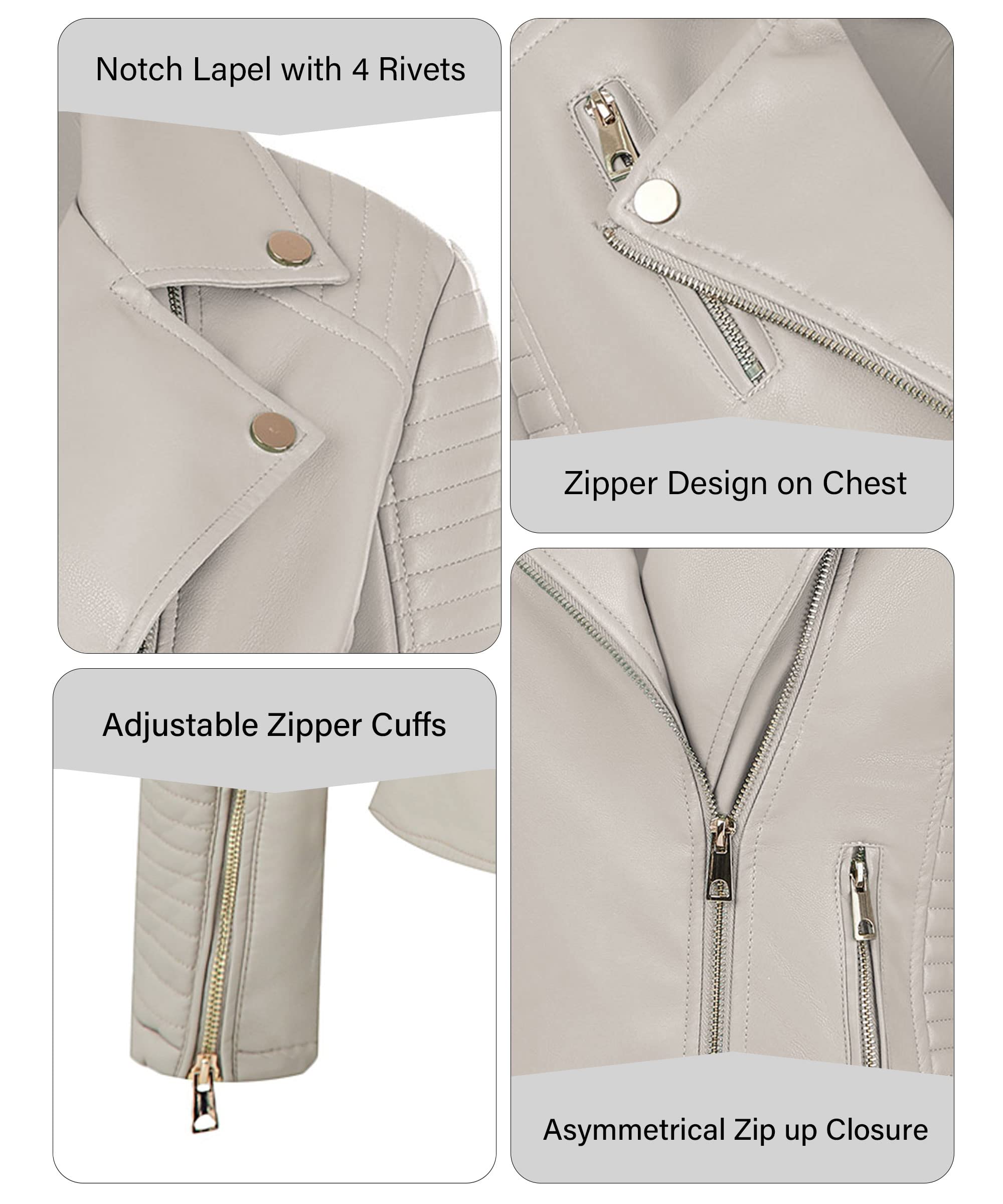 Bellivera Women's Faux Leather Casual Jacket 2026 Spring Trendy Motorcycle Outfits Lightweight Classic Coat