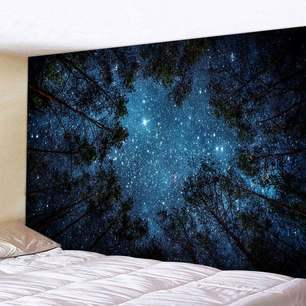 Llamazing Forest Landscape Home Decor - Living Room & Bedroom Magic Tapestry (Sunlight&Creek, 60''L51''W)