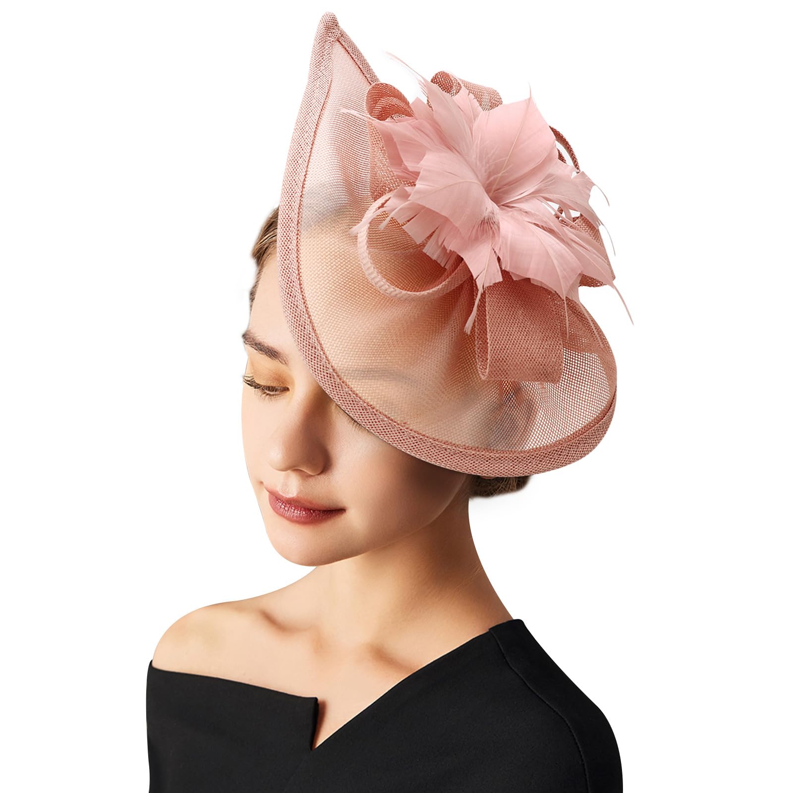 AQOKKA Women Fascinators Hats Flower Fascinators with Headband and Clip Tea Party Headwear for Women and Girls