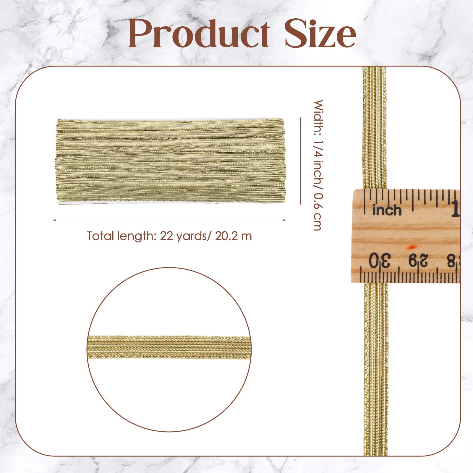 Shappy Elastic for Sewing Knit Elastic Band 1/2 Inch x 11 Yards (Beige)