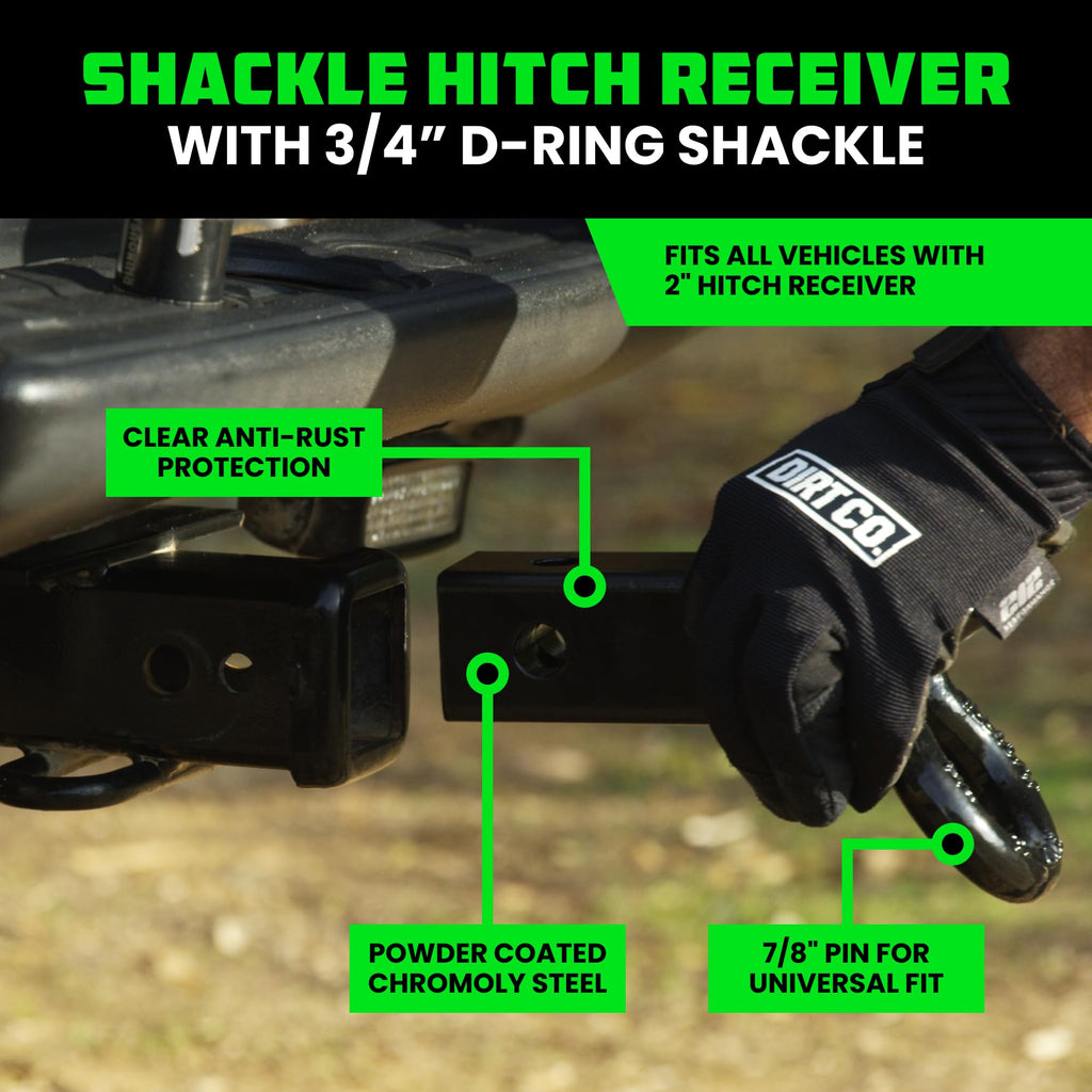 Rhino USA Heavy-Duty Recovery Gear Combos Off-Road Truck Vehicle Recovery, Best Offroad Towing Accessories - Backed for Life (20' Strap + Hitch)