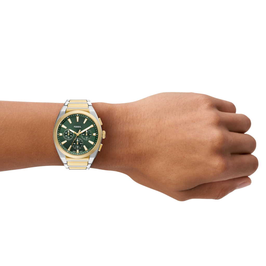 Fossil Men's Everett Quartz Stainless Steel Watch, Three-Hand Watch for Men