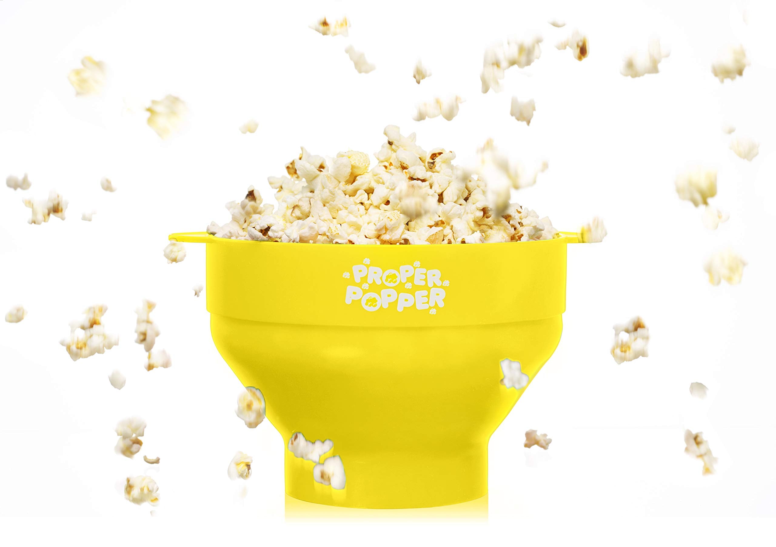 The Original Proper Popper Microwave Popcorn Popper, Silicone Popcorn Maker, Collapsible Bowl BPA Free & Dishwasher Safe - (Aqua)