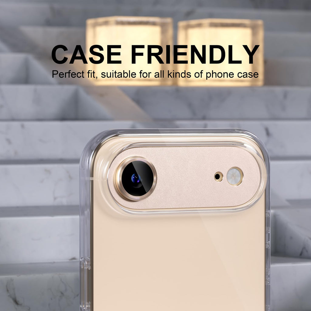 Choiche Compatible for iPhone 16 Pro/iPhone 16 Pro Max Camera Lens Protector, Bling Camera Cover with 9H Tempered Glass Lens Screen Protector Metal Ring Decoration Accessories(Black)