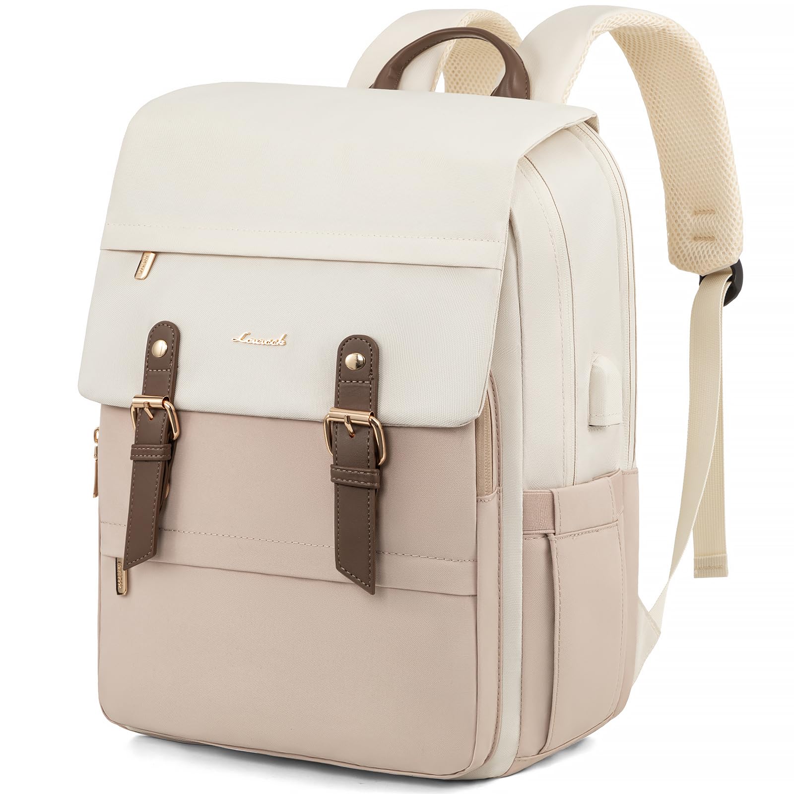 LOVEVOOK Laptop Backpack for Women, 15.6 Inch Vintage Travel Backpack Purse – Airline Approved Large Computer Bag, Lightweight for Nurse Teacher