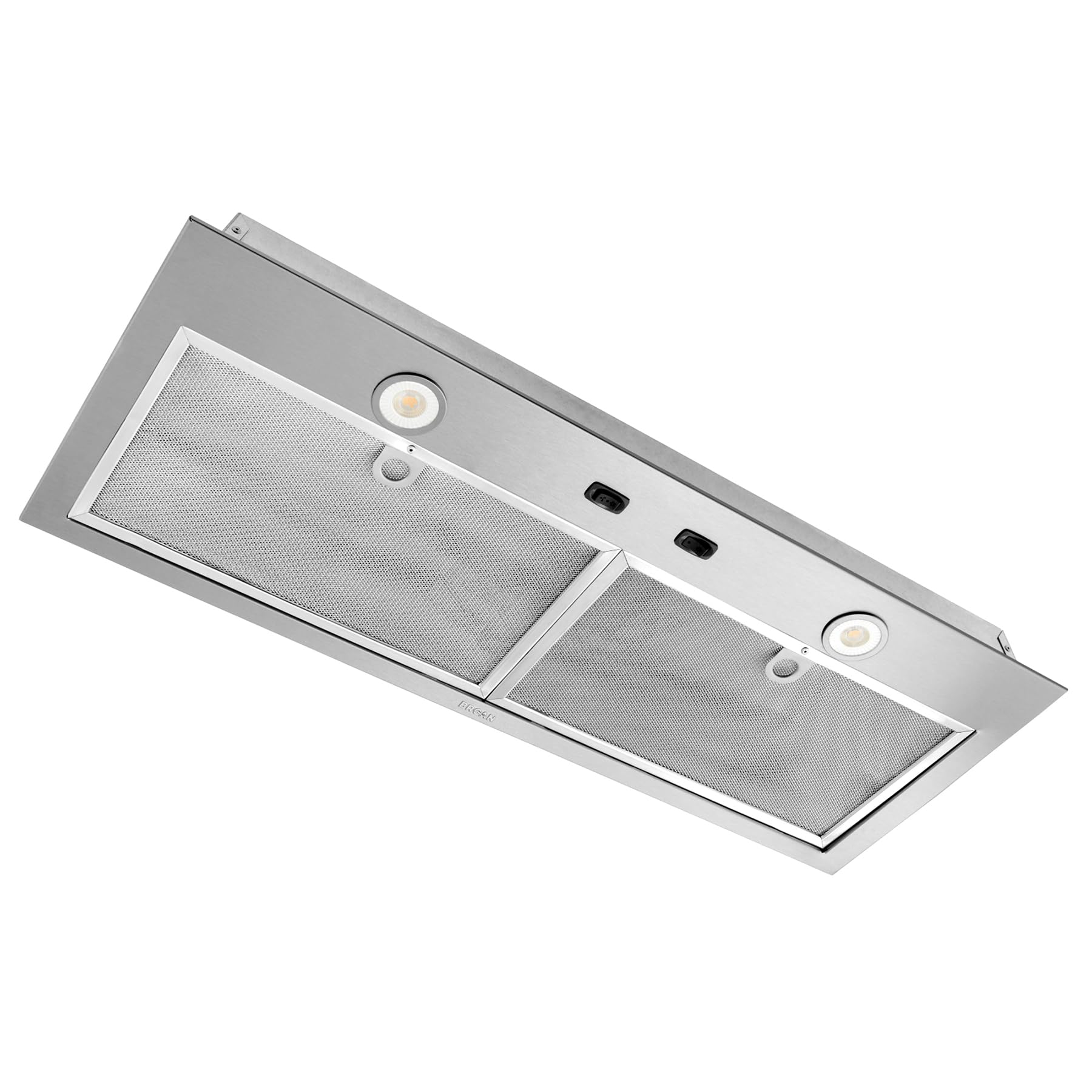Broan Nu-Tone Broan-NuTone BBN1243SS Custom Built Insert with 2-Speed Exhaust Fan and Light, 300 Max Blower CFM, Stainless Steel, 24-Inch Range Hood Power Pack