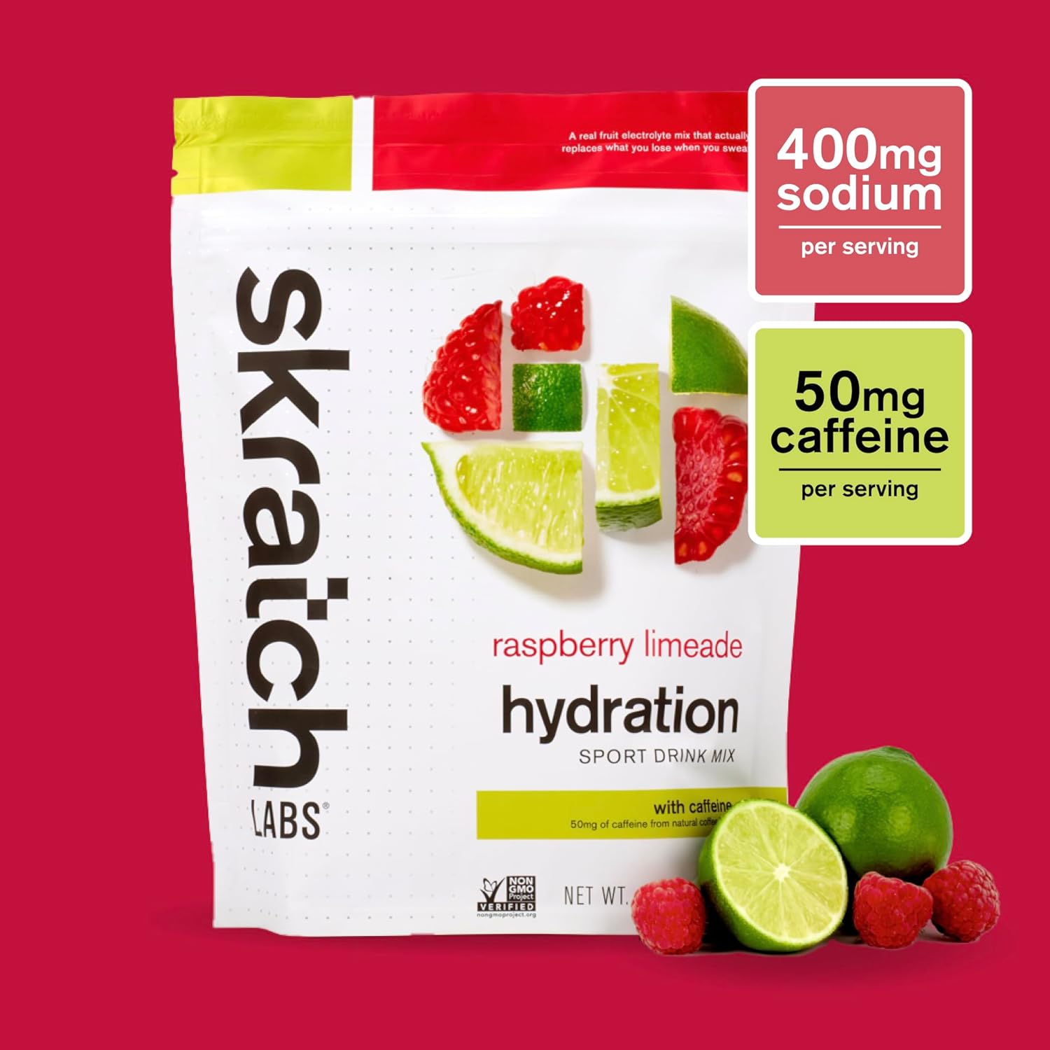 Skratch Labs, Raspberry Limeade Sport Hydration Drink Mix, 15.5 Ounce