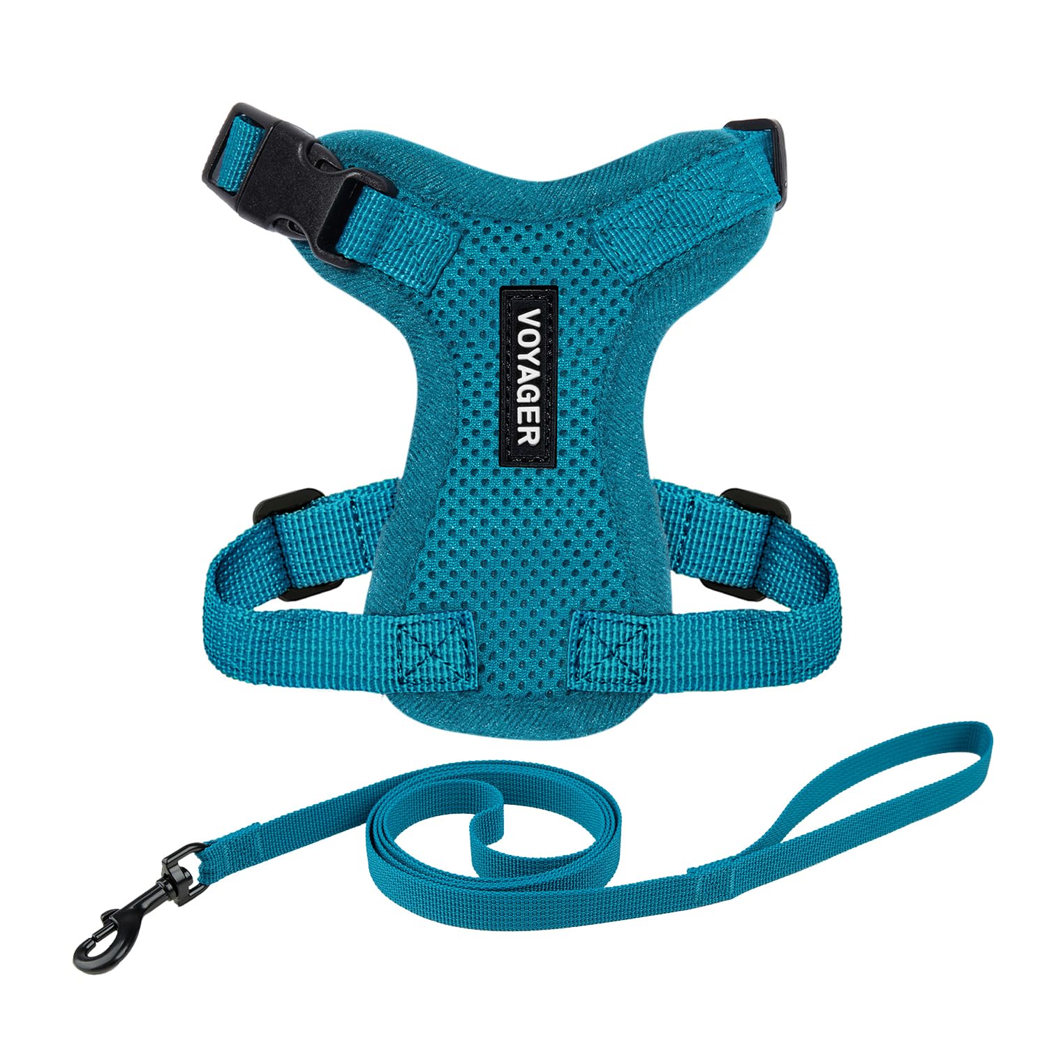 Voyager Escape-Proof Step-in Lock Cat Harness & 5ft Neoprene-Handle Leash Set All-Weather Mesh with Reflective Stitching for Small to Large Cats by Best Pet Supplies, Army (327), XXXS