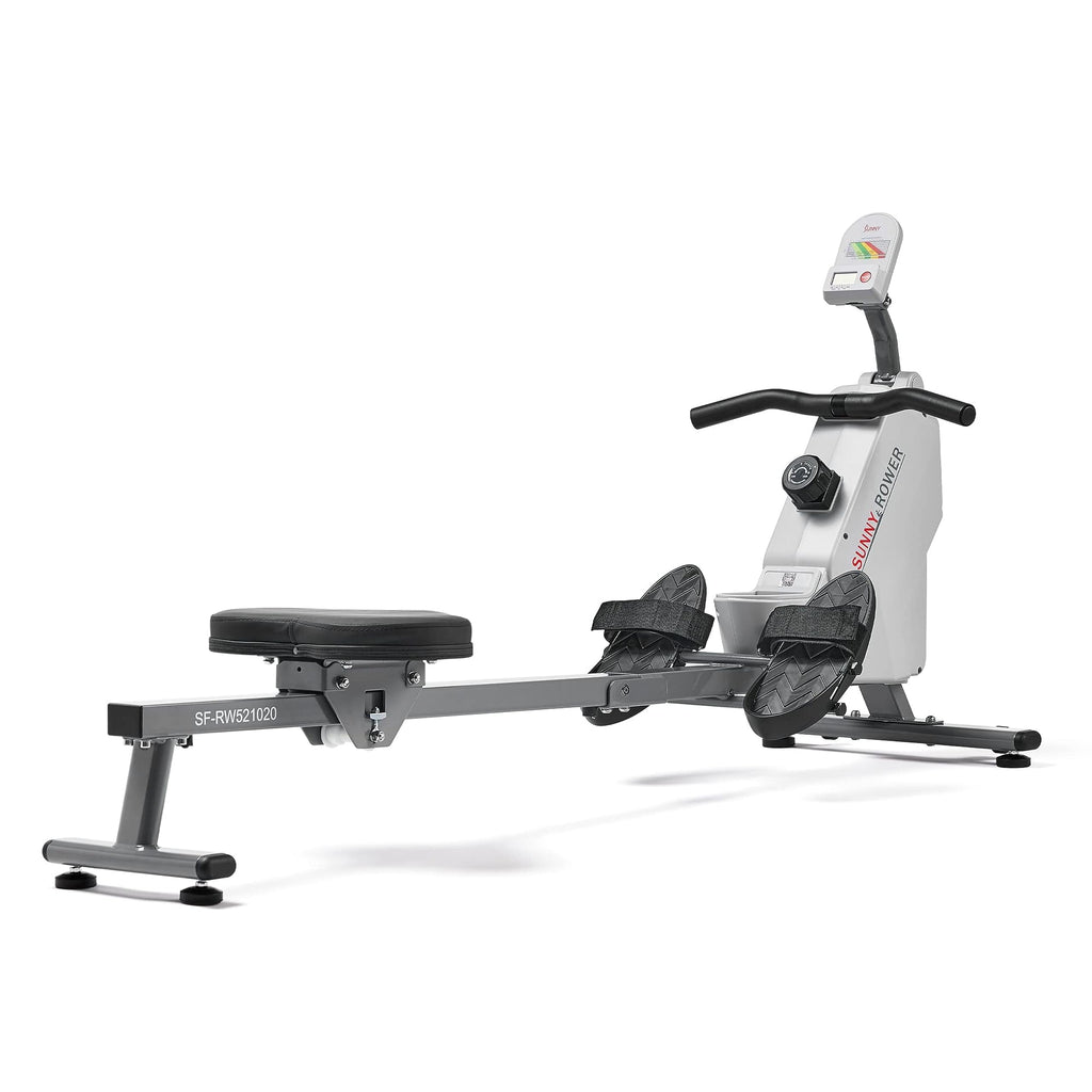 Sunny Health & Fitness Magnetic Rowing Machine for Home Exercise, Quiet & Smooth Rower with Compact Storage and Optional Free SunnyFit App Connectivity