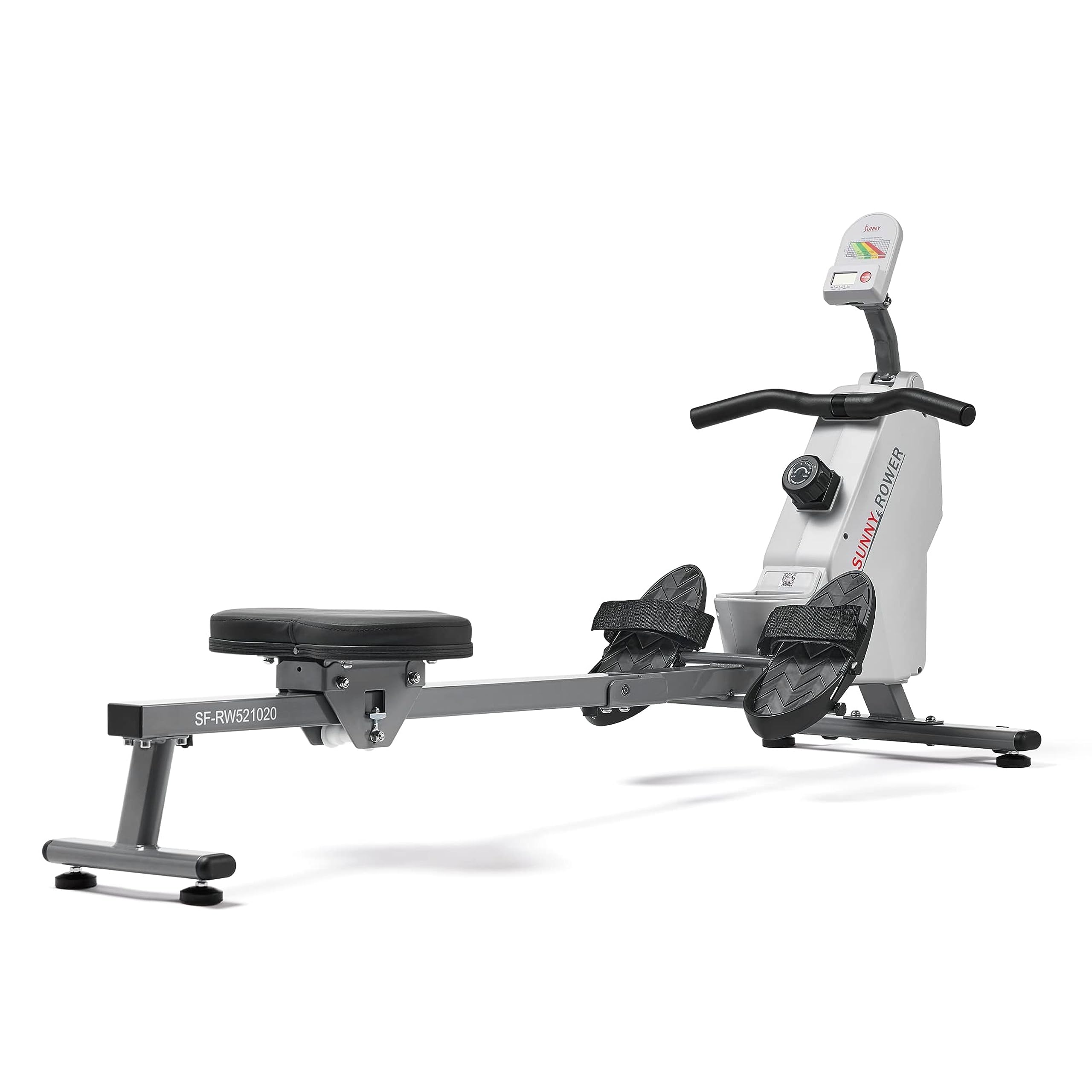 Sunny Health & Fitness Magnetic Rowing Machine for Home Exercise, Quiet & Smooth Rower with Compact Storage and Optional Free SunnyFit App Connectivity
