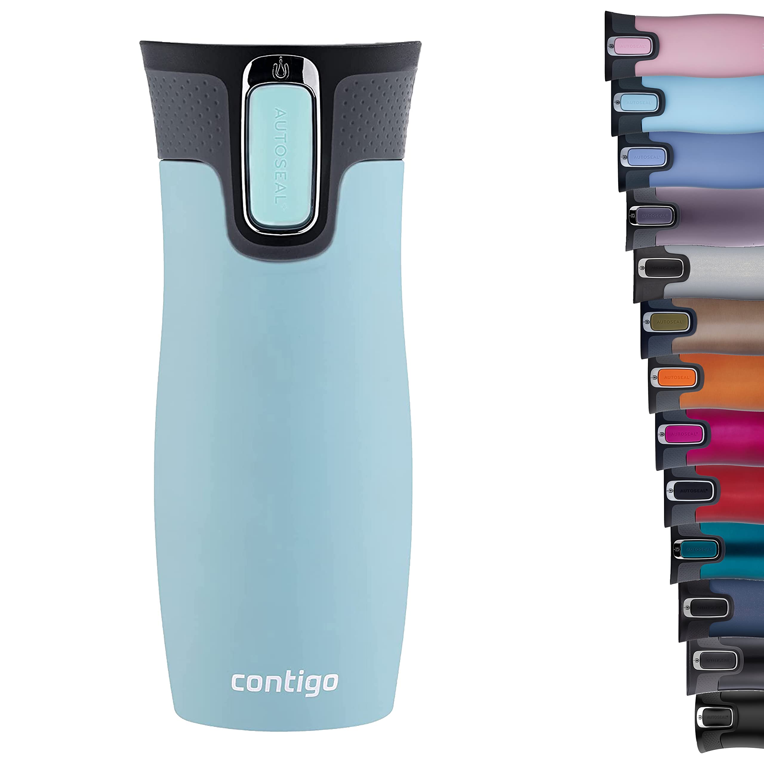 Contigo West Loop Autoseal Travel Mug, Stainless Steel Thermal Mug, Vacuum Flask, Leakproof Tumbler, Coffee Mug with BPA-Free Easy-Clean Lid
