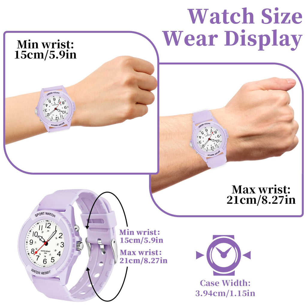 PROKING Waterproof Nurse Watch for Medical Professionals Students Women Men, Night Light, 12/24 Hour Military Time Easy to Read Dial, Second Hand Watch for Nursing Day Gifts