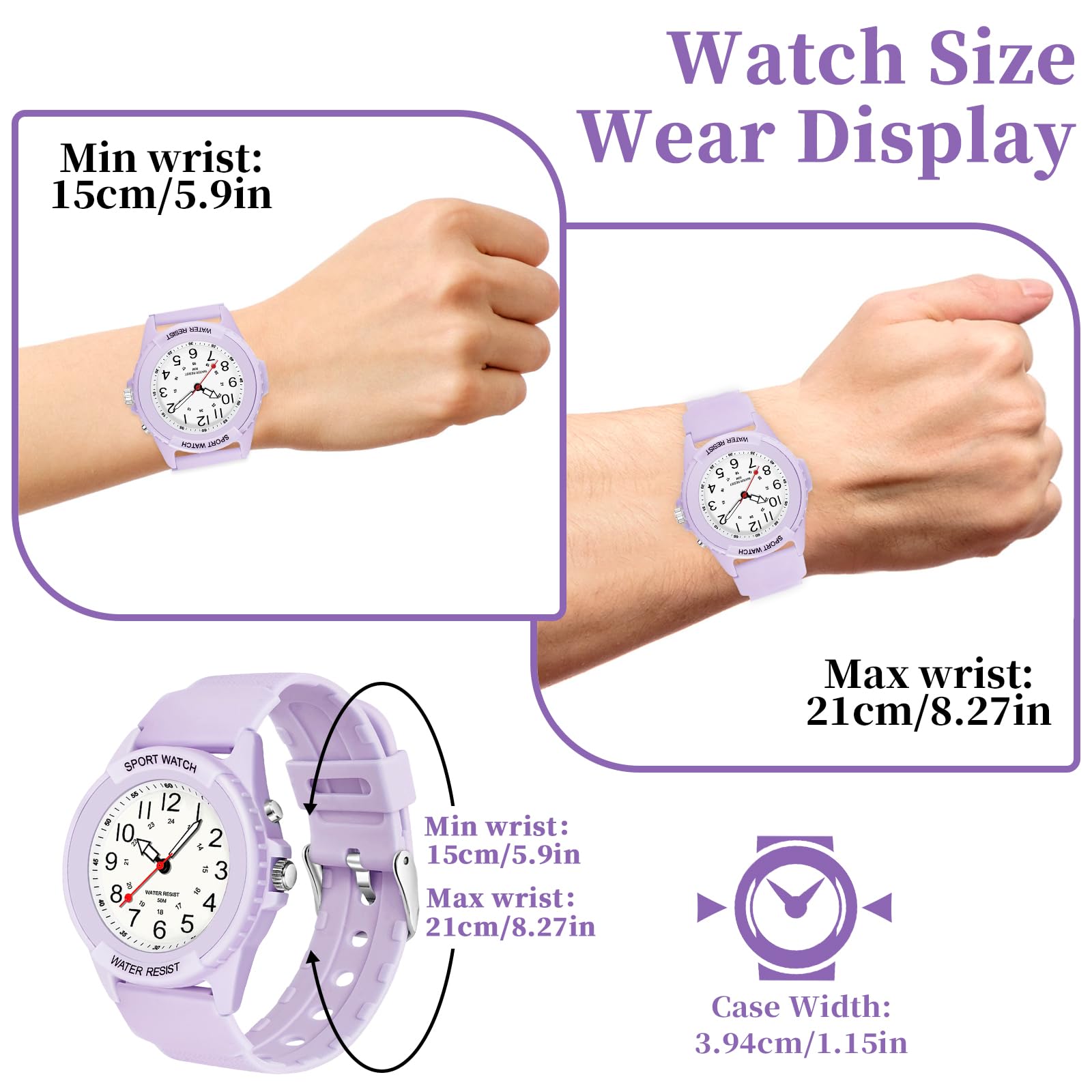 PROKING Waterproof Nurse Watch for Medical Professionals Students Women Men, Night Light, 12/24 Hour Military Time Easy to Read Dial, Second Hand Watch for Nursing Day Gifts