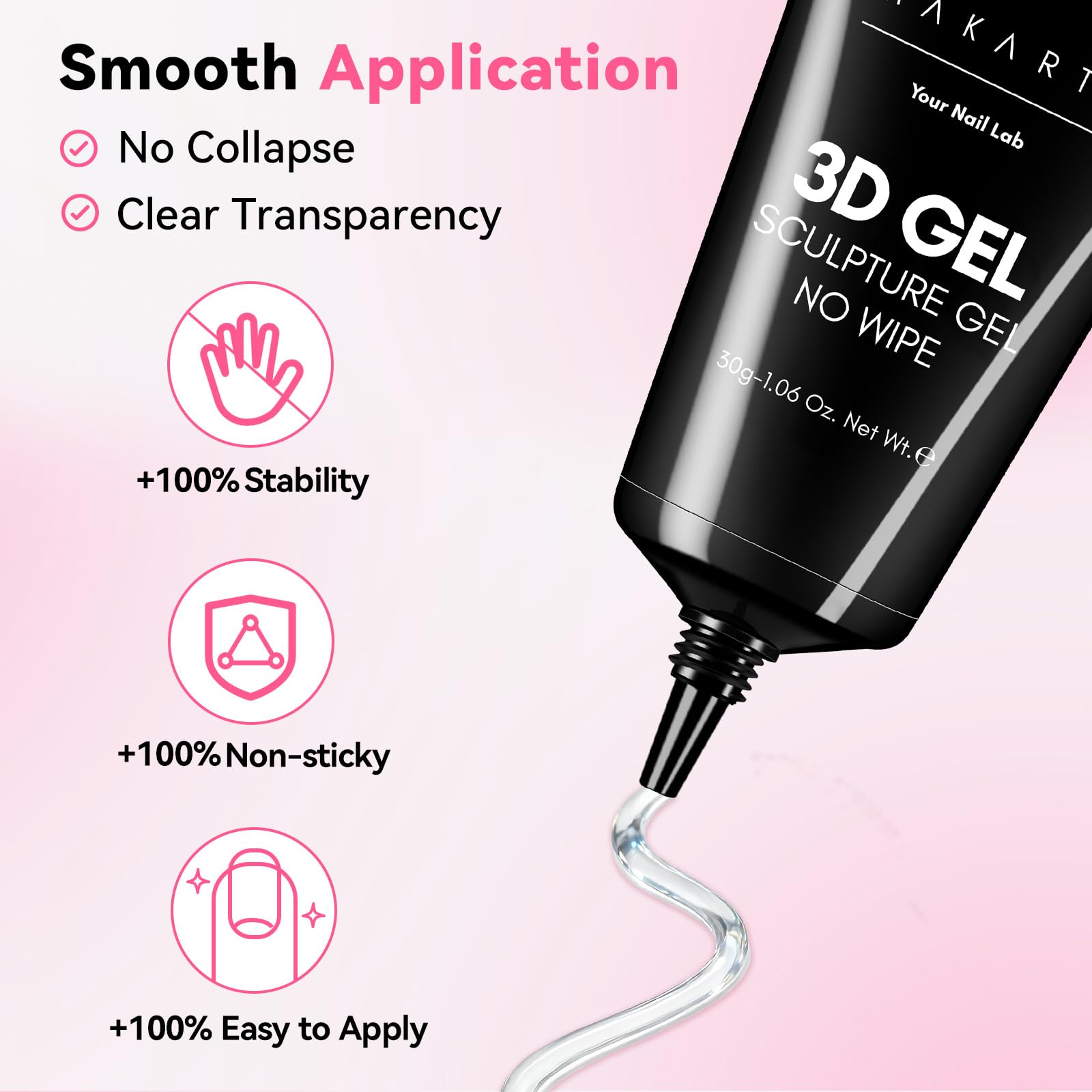 Makartt Rhinestone Glue for Nails: Super Strong Gel Nail Glue for Nail Charms Gems Decorations, 3D Gel Nail Art Bling Jewel Diamonds for Salon & DIY Manicure, 30ML UV Lamp Cured Need Beauty Gifts