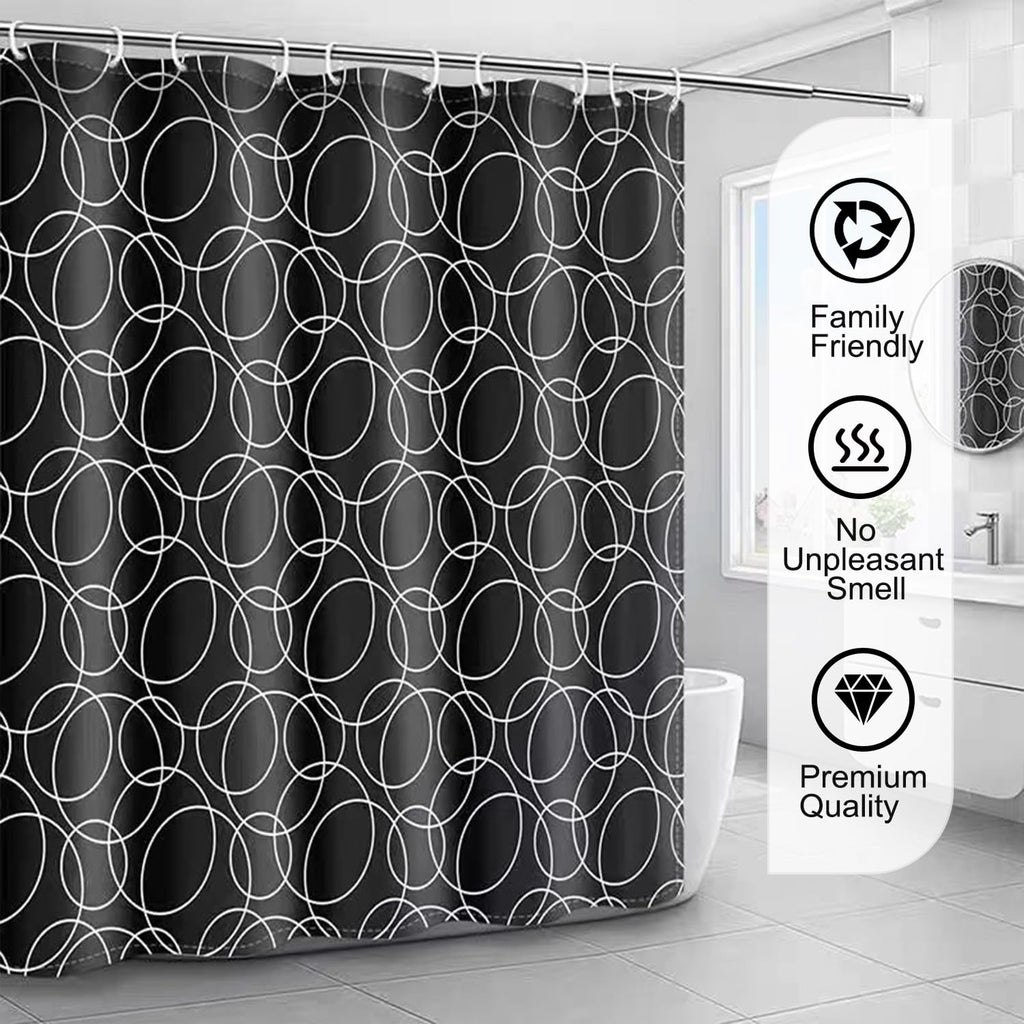 LLSCL Fabric Shower Curtain Liner with Magnets, Waterproof Hotel Quality, 72 x 72 Machine Washable