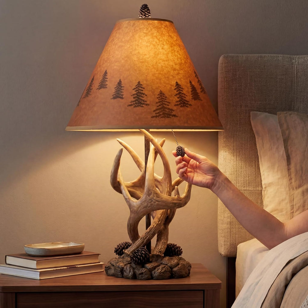 Signature Design by Ashley Derek Rustic Table Lamps, Living Room, Set of 2