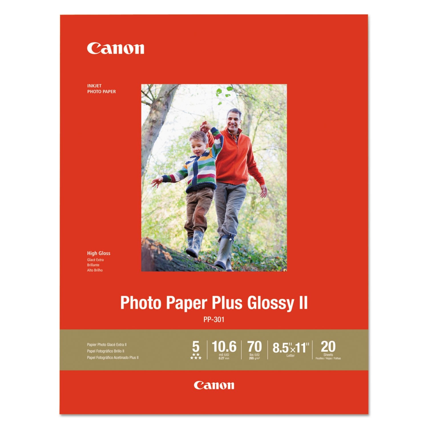 Canon Glossy Photo Paper Plus II, 4"x6"(50 Sheets)