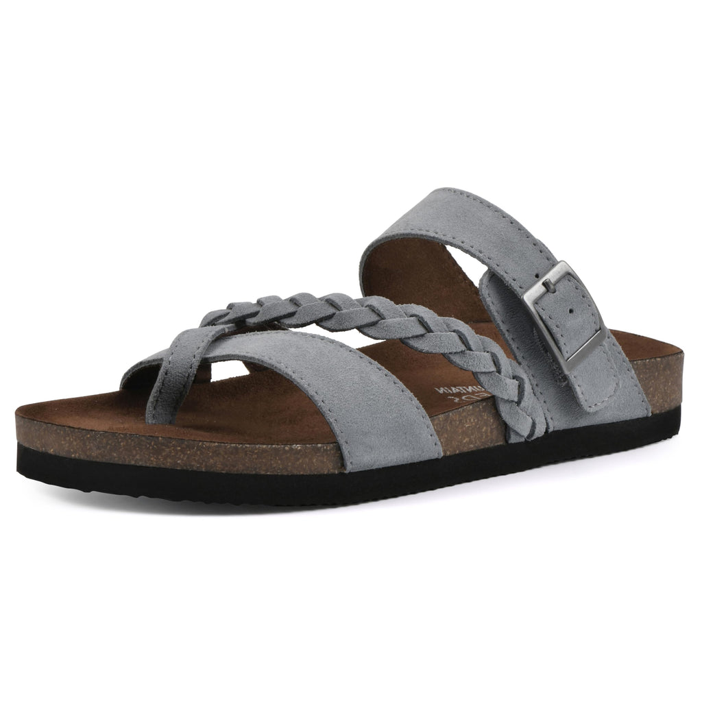 White Mountain Women's Hazy Braided Footbed Sandal