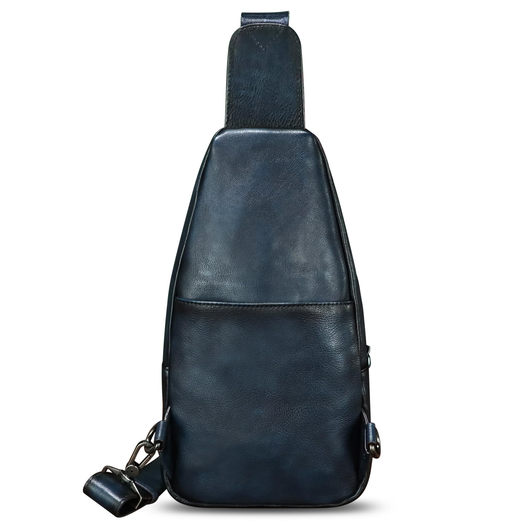 Genuine Leather Sling Bag for Men and Women Real Leather Shoulder Crossbody Bag Chest Bag Sling Backpack Purse