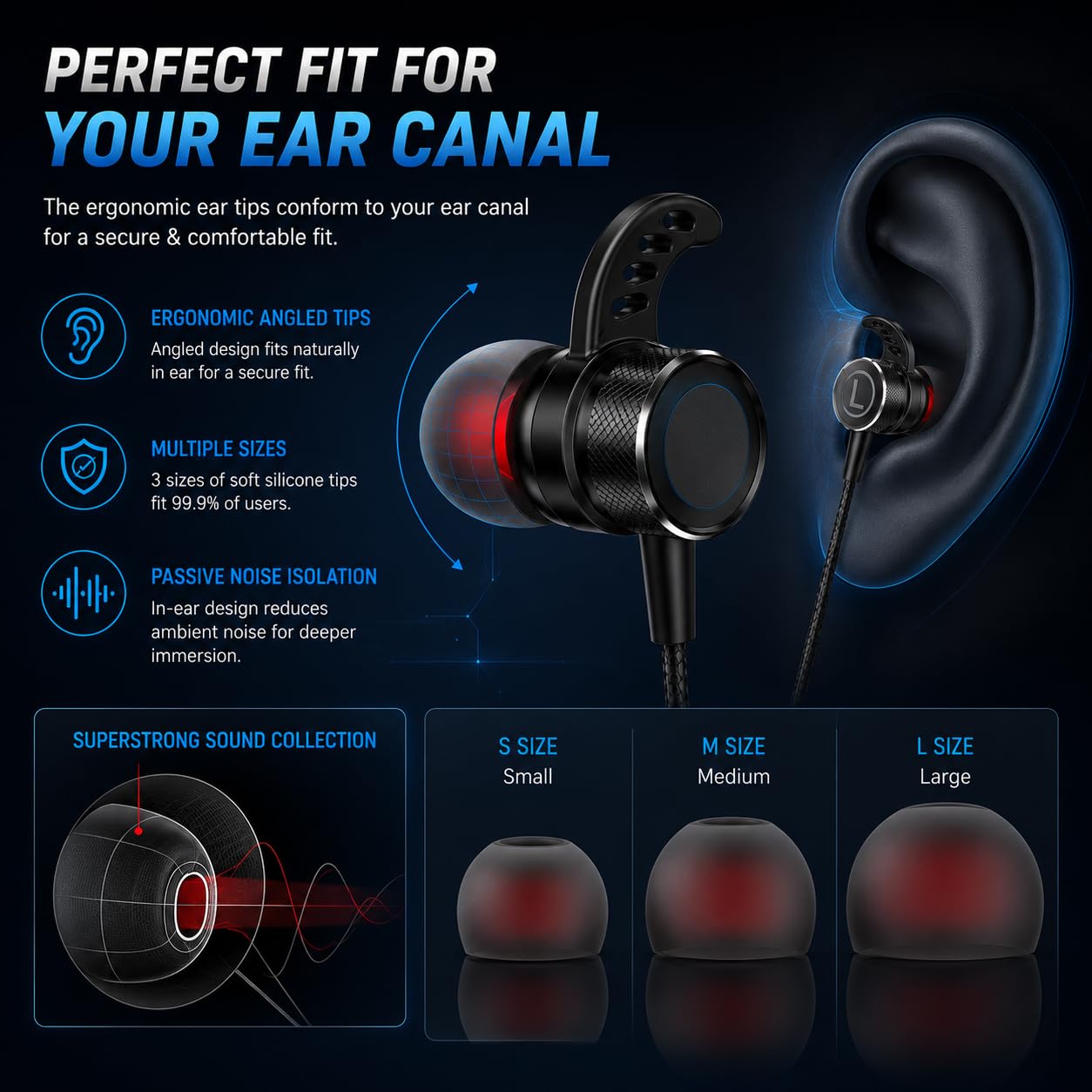 KASOTT SoundMaster Pro V1 - Gaming Earphones with Dual Audio Drivers,Battle Buds,in-Line Mic with Mute and Volume Control, Compatible with Xbox Series,Xbox One,PS5,PS4,Switch,Pc with 3.5mm Aux
