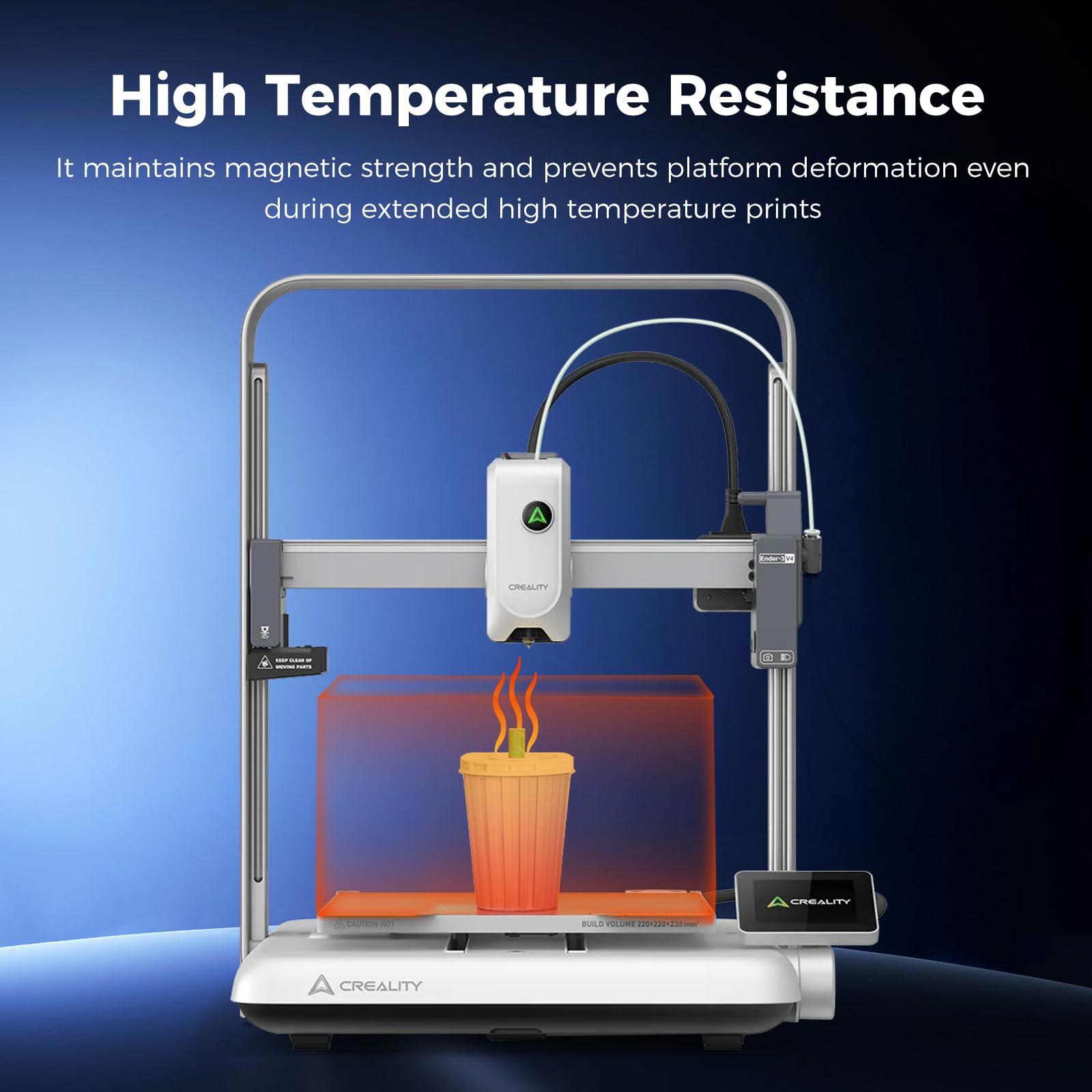 Creality Ender 3 V4 Build Plate, Original PEI Printing Plate Kit 225*250mm, Flexible Spring Steel Magnetic Platform Plate, Easy Print Removal, Heat Resistant For Creality Ender 3 V4 Combo 3D Printer