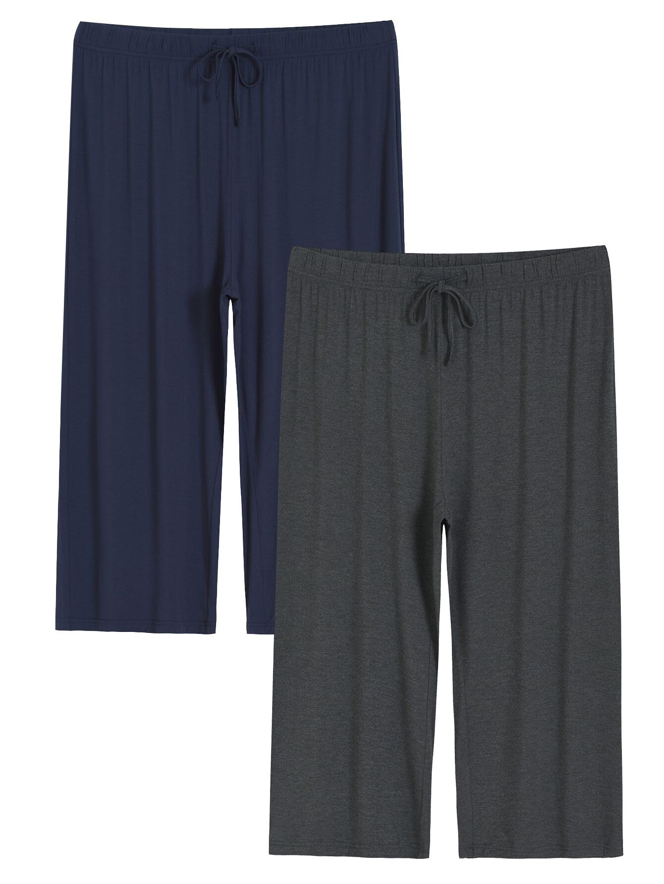 Latuza Women's Plus Size Capri Pajama Pants Wide Leg