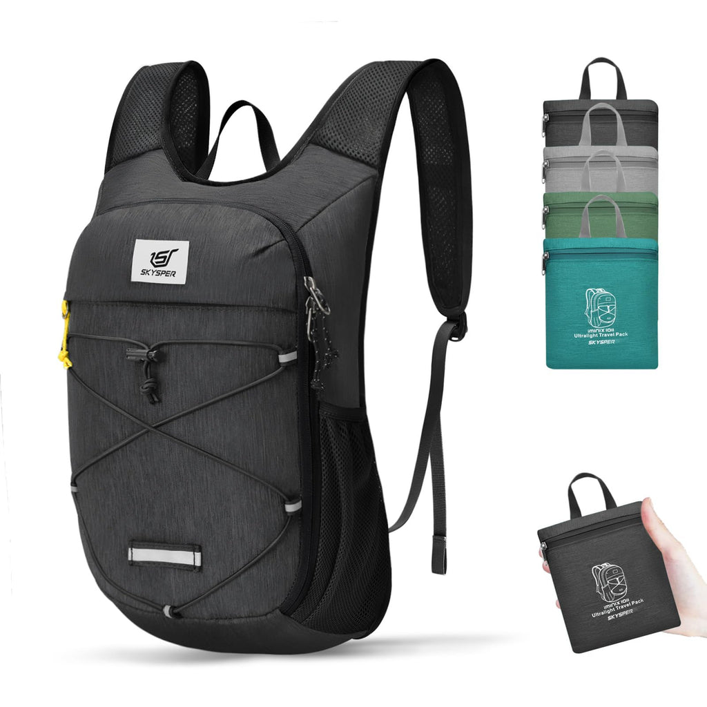 SKYSPER Foldable Hiking Backpack - 10L/15L Small Lightweight Daypack Breathable Travel Backpacks