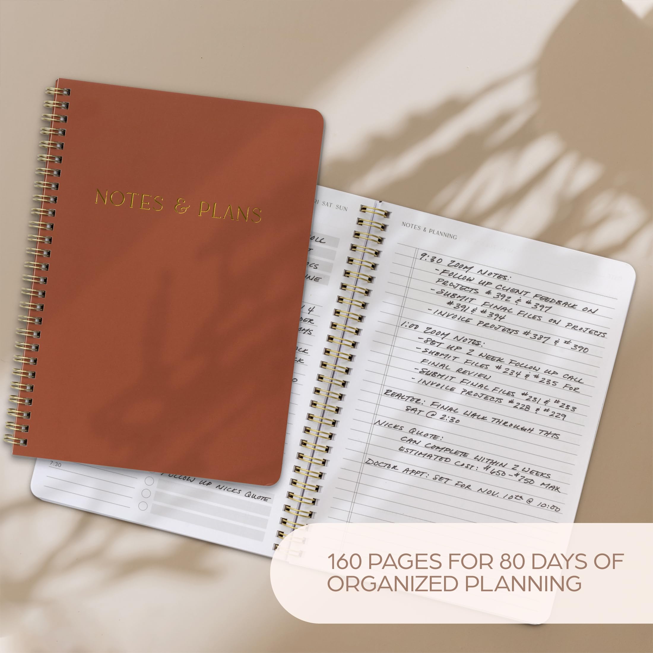 Beautiful Daily Planner And Notebook With Hourly Schedule - Aesthetic Spiral To do List Notepad to Easily Organize Your Tasks And Appointments - Stylish Book And School Or Office Supplies
