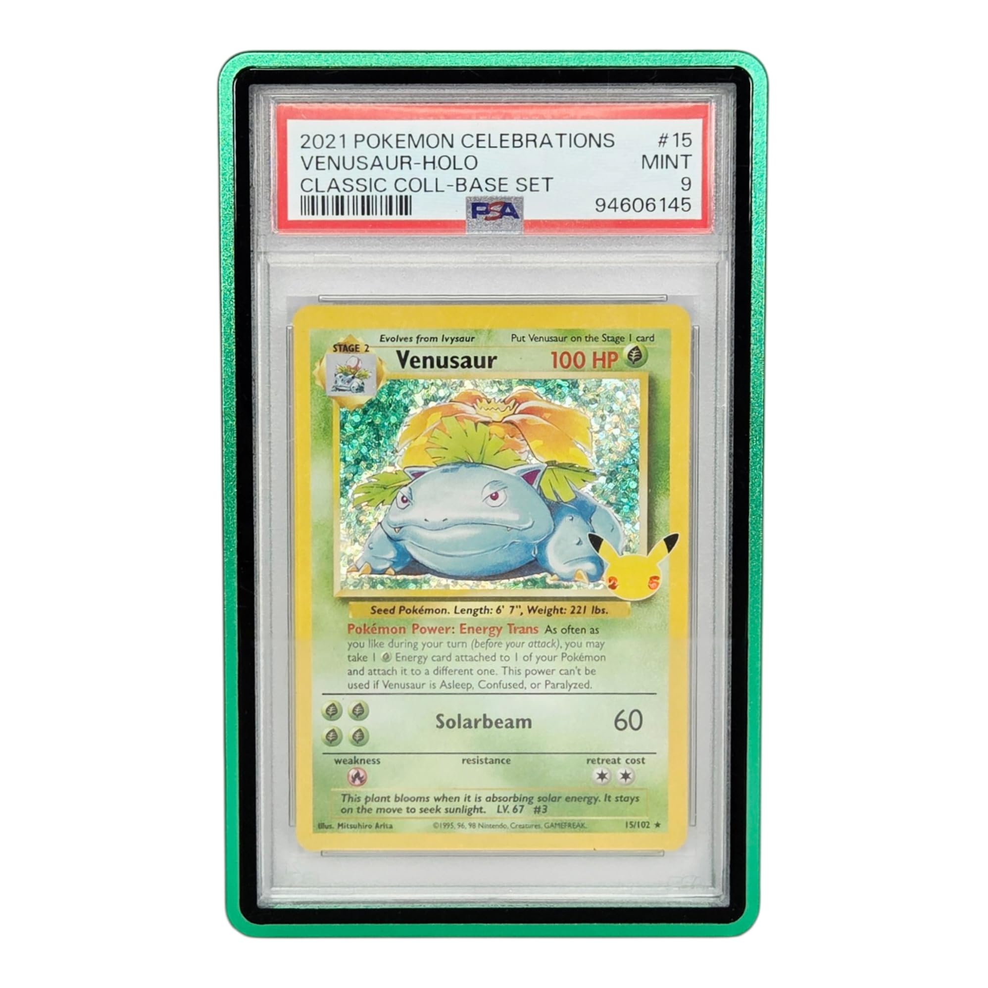 Metal PSA Slab Bumper Case UV Resistant- Safeguard Stackable Magnetic Aluminum Metal Case For Graded Cards (Black)