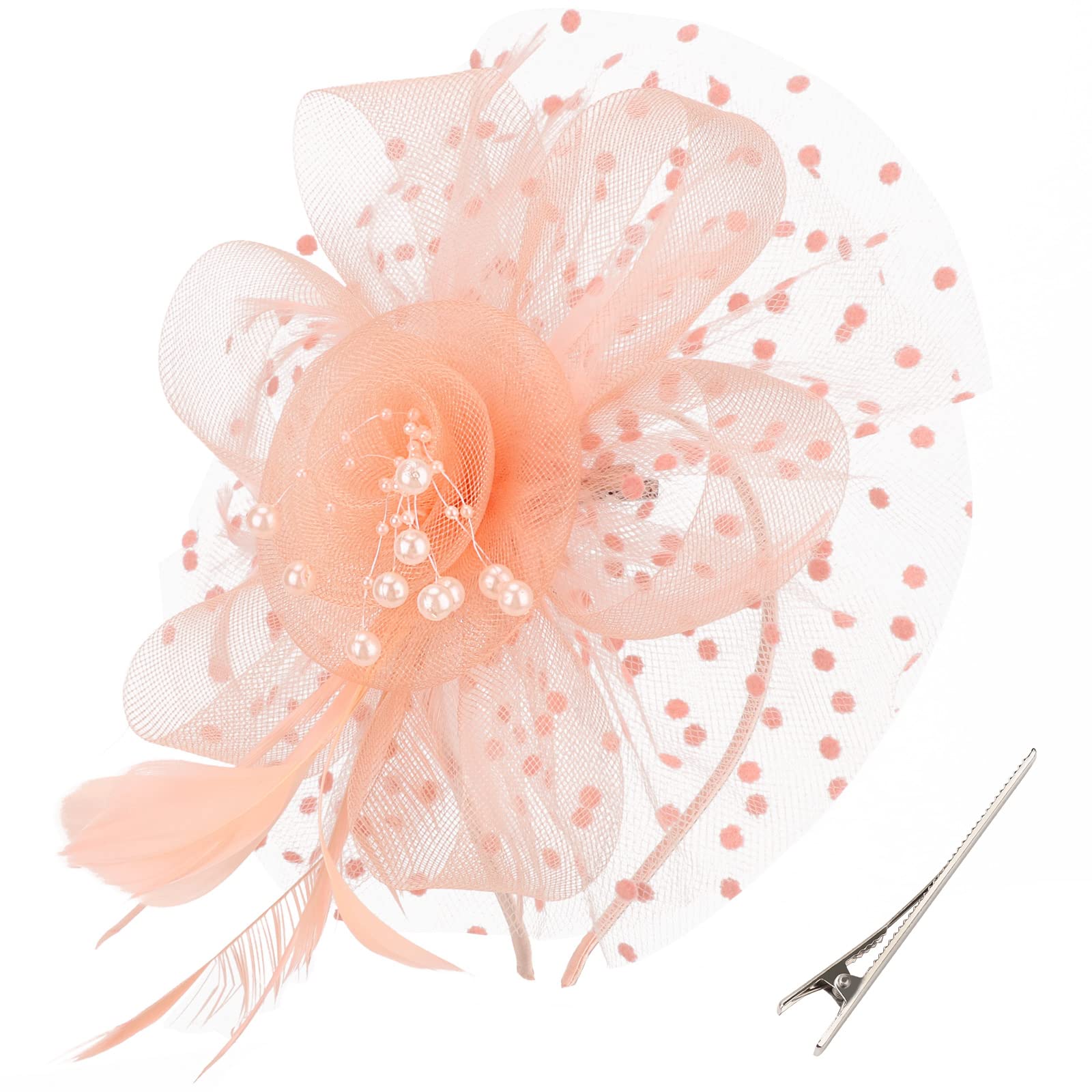AQOKKA Women Fascinators Hats Flower Fascinators with Headband and Clip Tea Party Headwear for Women and Girls